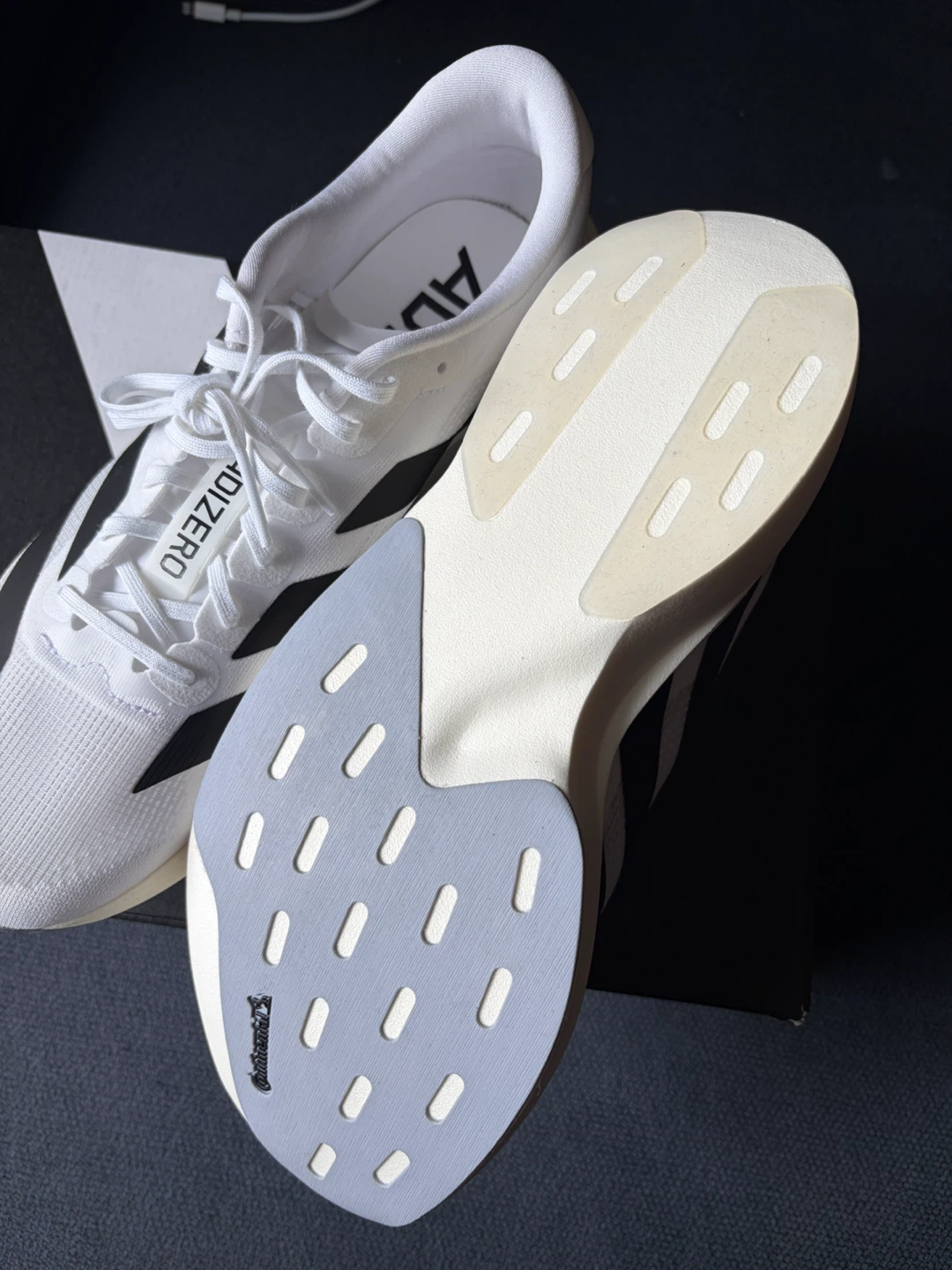 Adidas adizero Evo SL Running Shoes - White/Black - Size 9.5 - photo 3