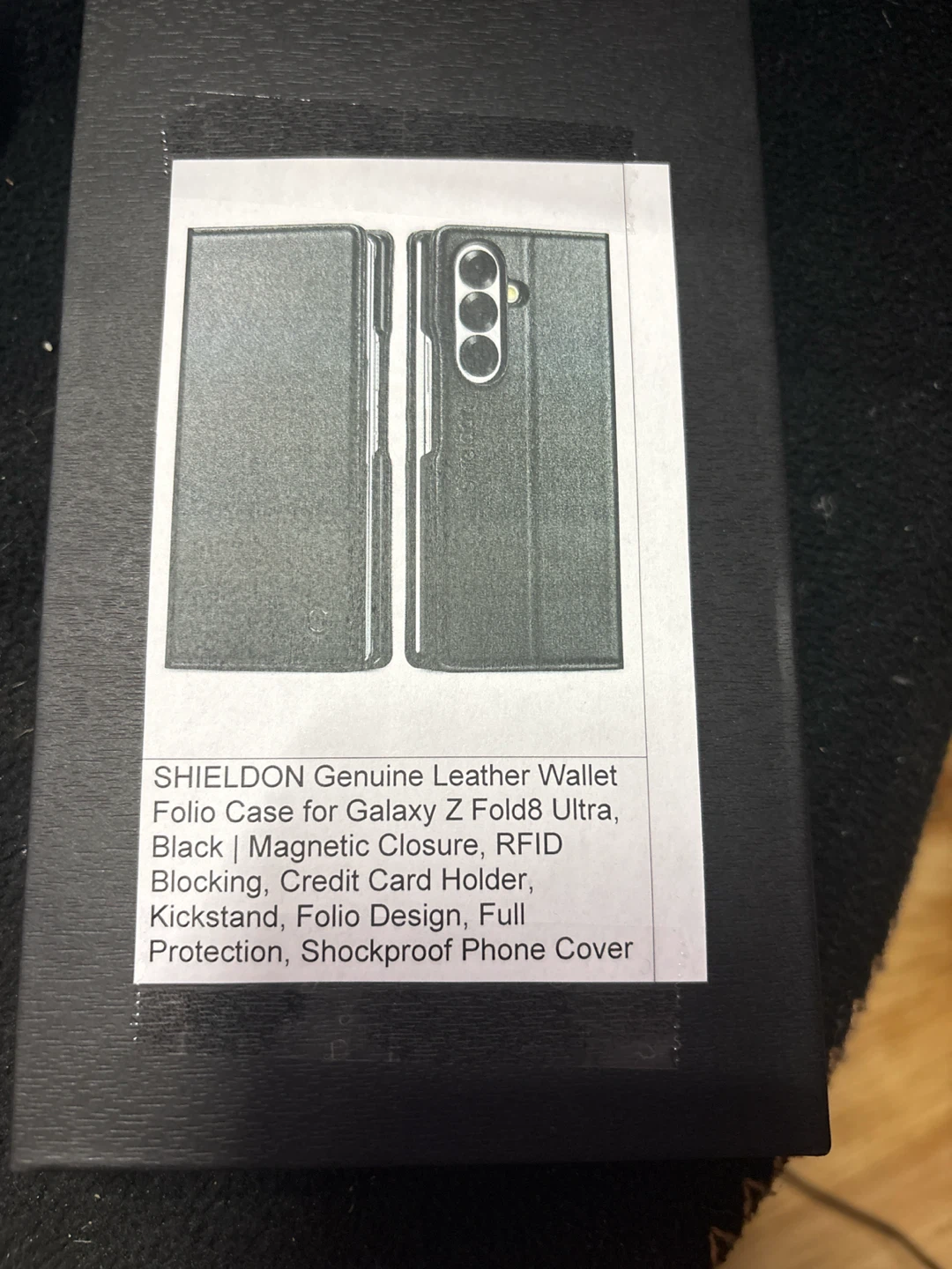 Genuine Leather Wallet Folio Case for Galaxy Z Fold8 Ultra