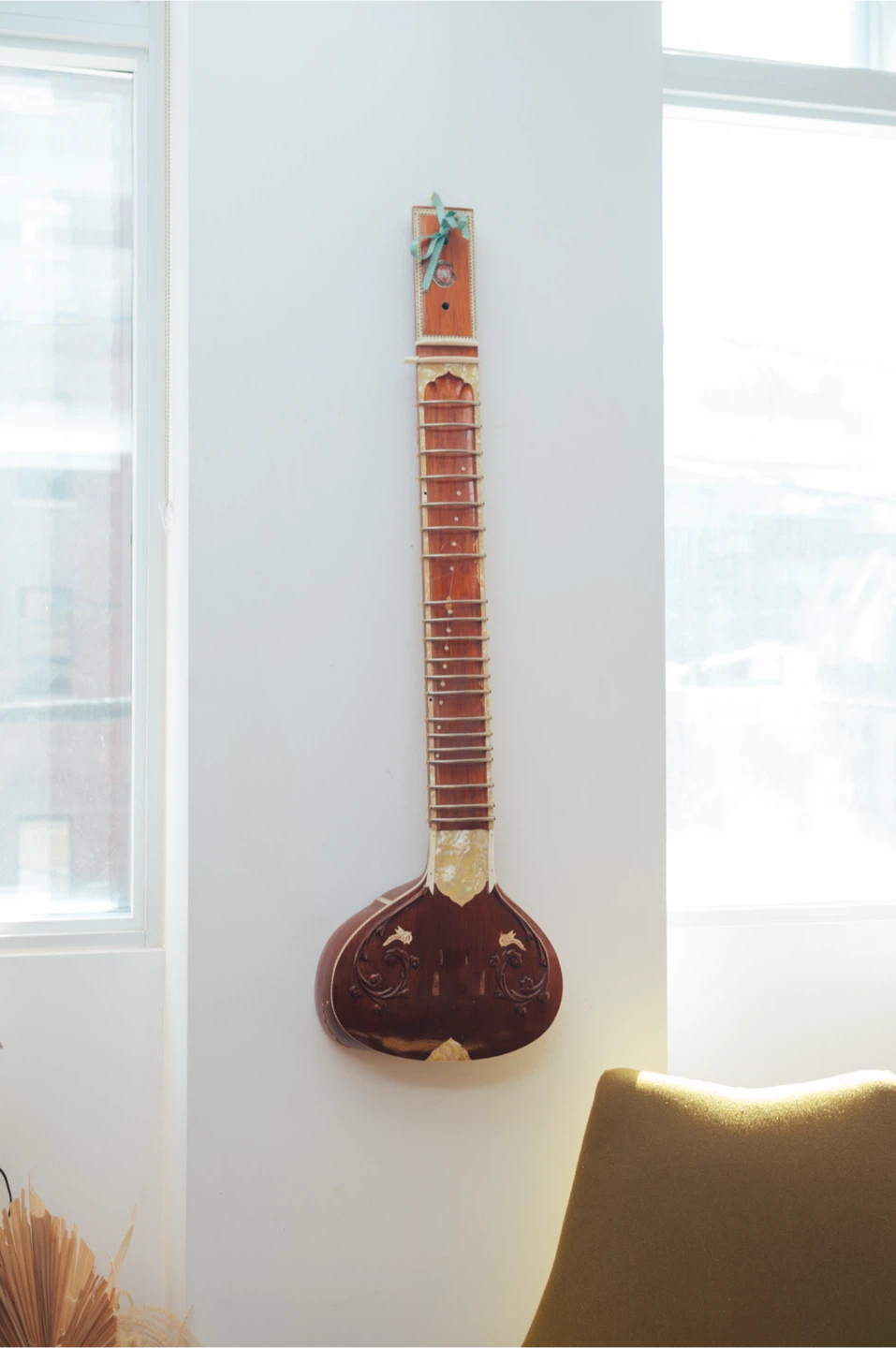 Vintage Decorative Sitar Wall Hanging
