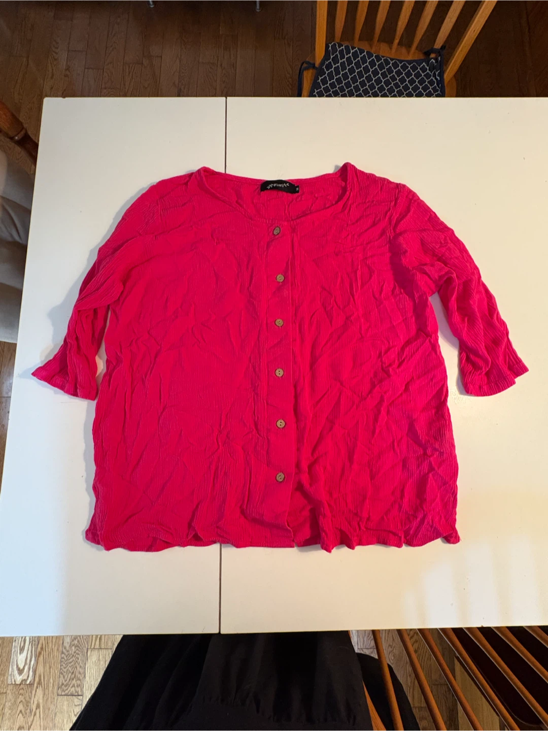 Pink Button-Up Blouse