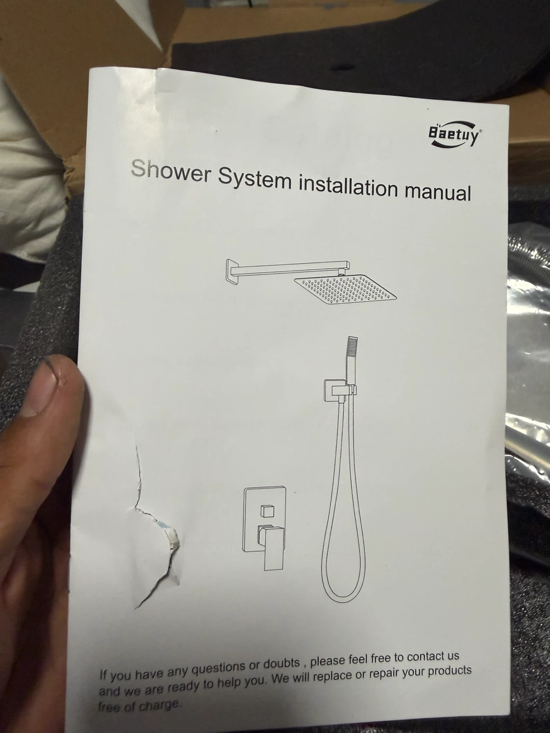 Baetuy Shower System Installation Manual and Parts