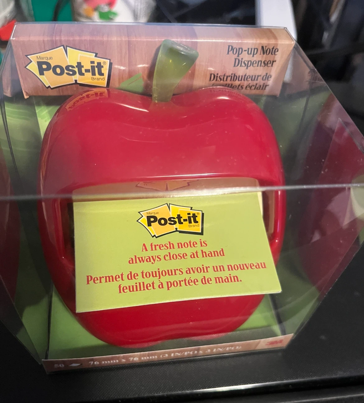 NEW Post-it Pop-up Note Dispenser - Red Apple