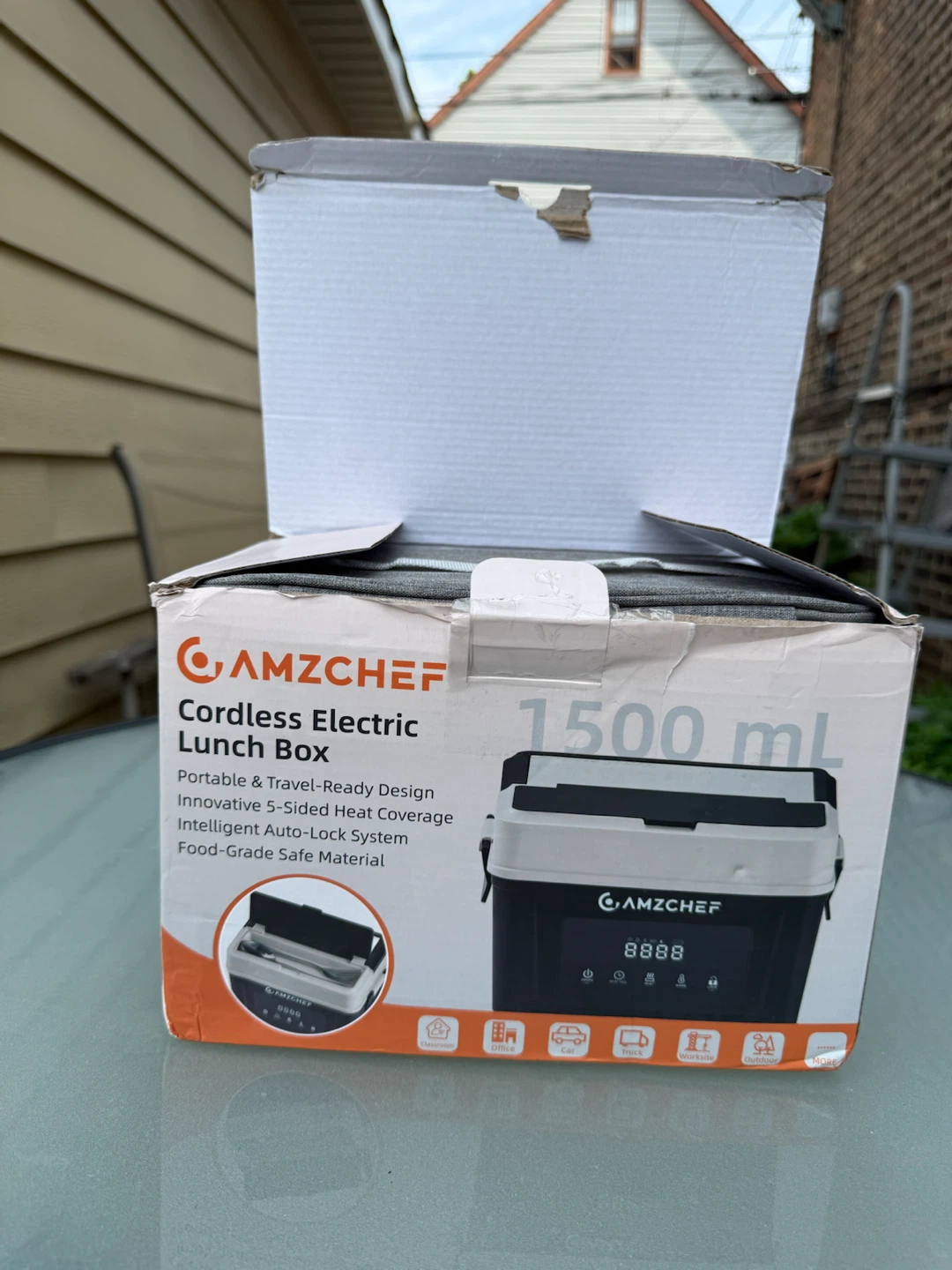 AMZCHEF Cordless Electric Lunch Box 1500 mL - photo 2