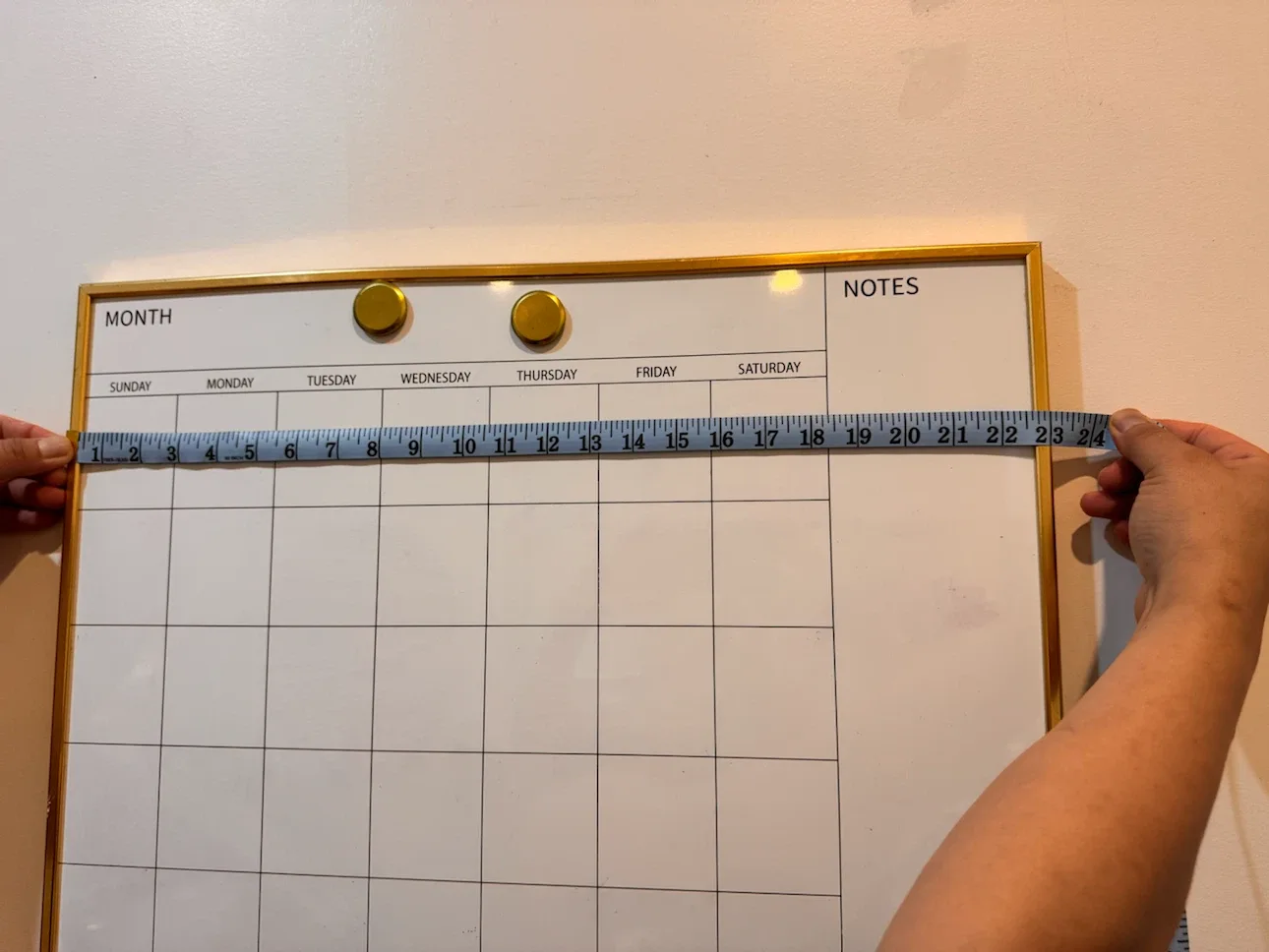 Magnetic Dry Erase Monthly Calendar Board - photo 2