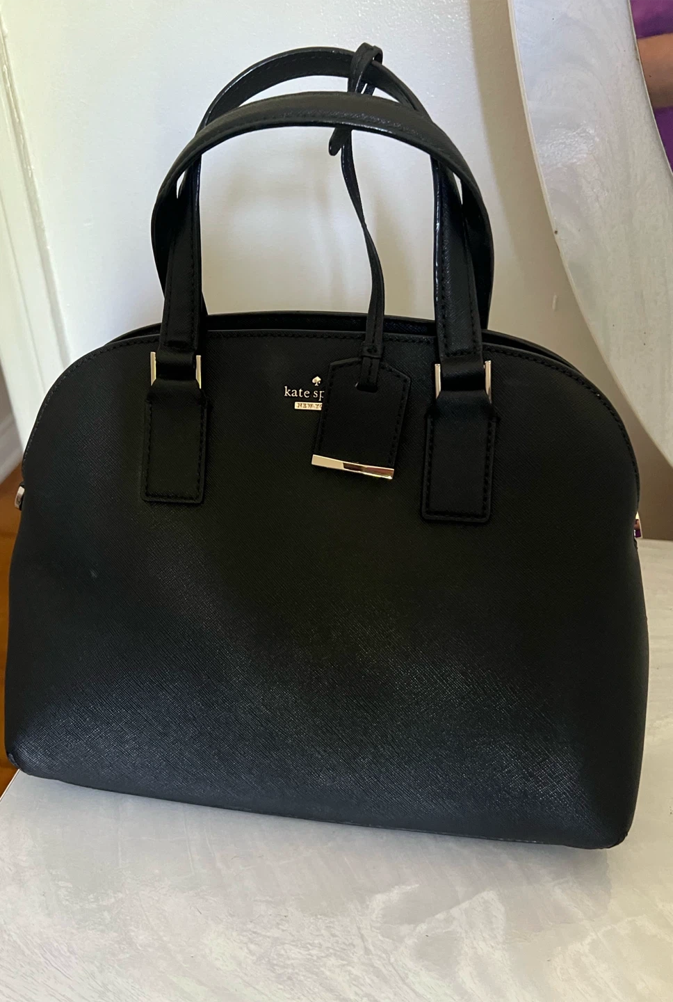 Kate Spade Black Leather Satchel tote
