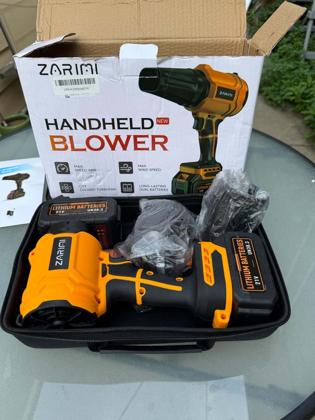 ZARIMI Handheld Cordless Leaf Blower with 2 Batteries