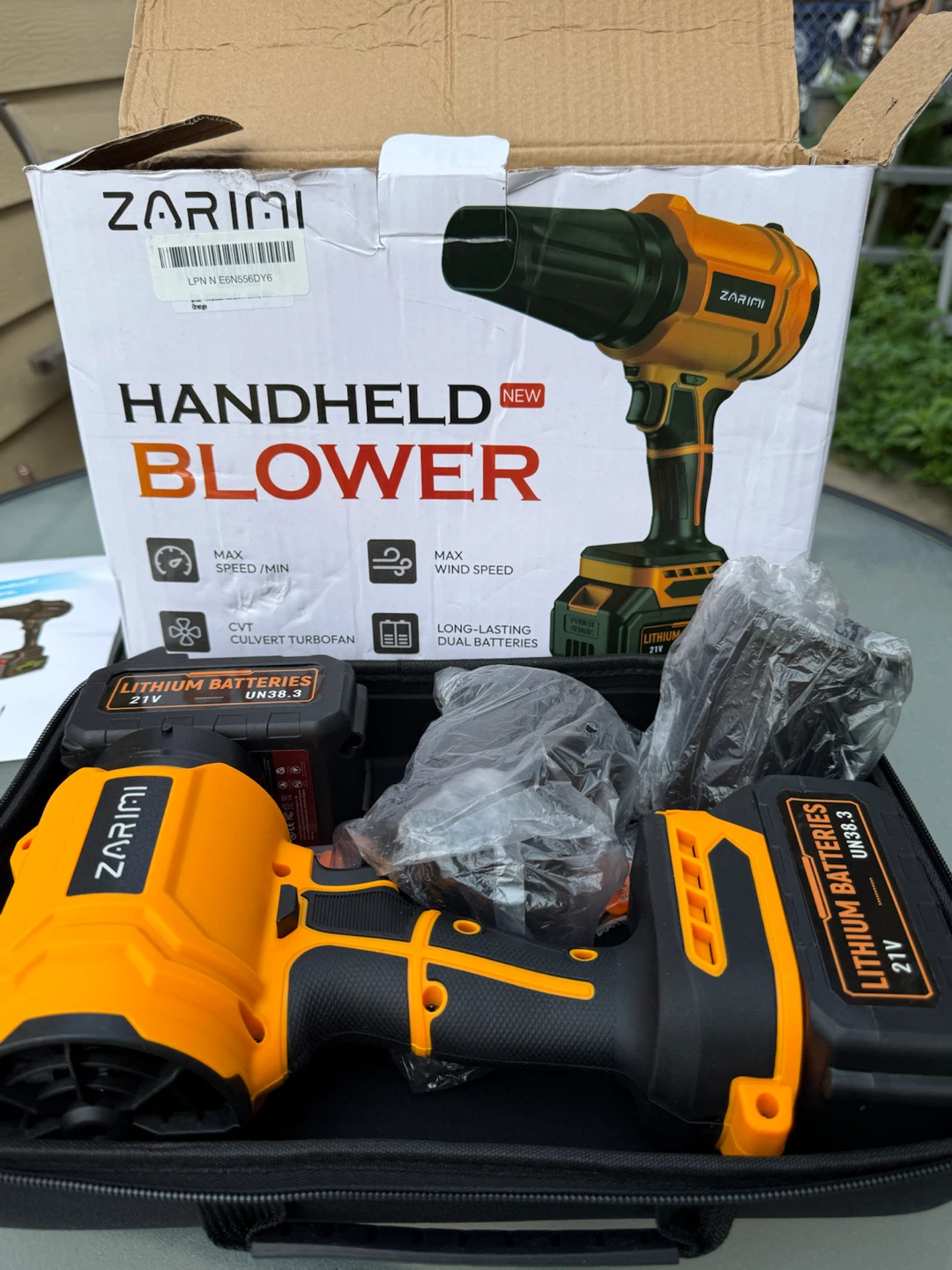 ZARIMI Handheld Cordless Leaf Blower with 2 Batteries - photo 3