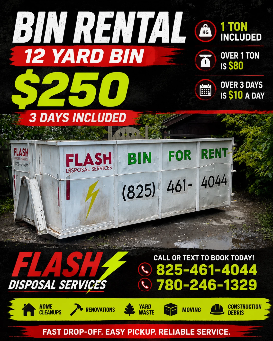 12 Yard Bin Rental - Flash Disposal Services