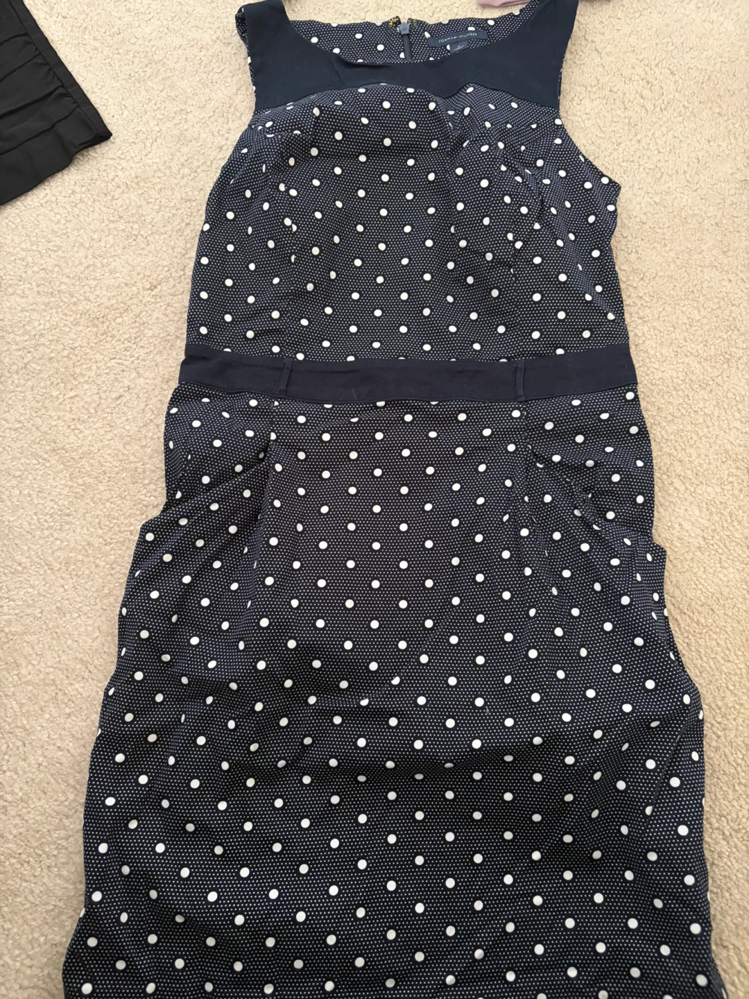 Navy Polka Dot Dress
