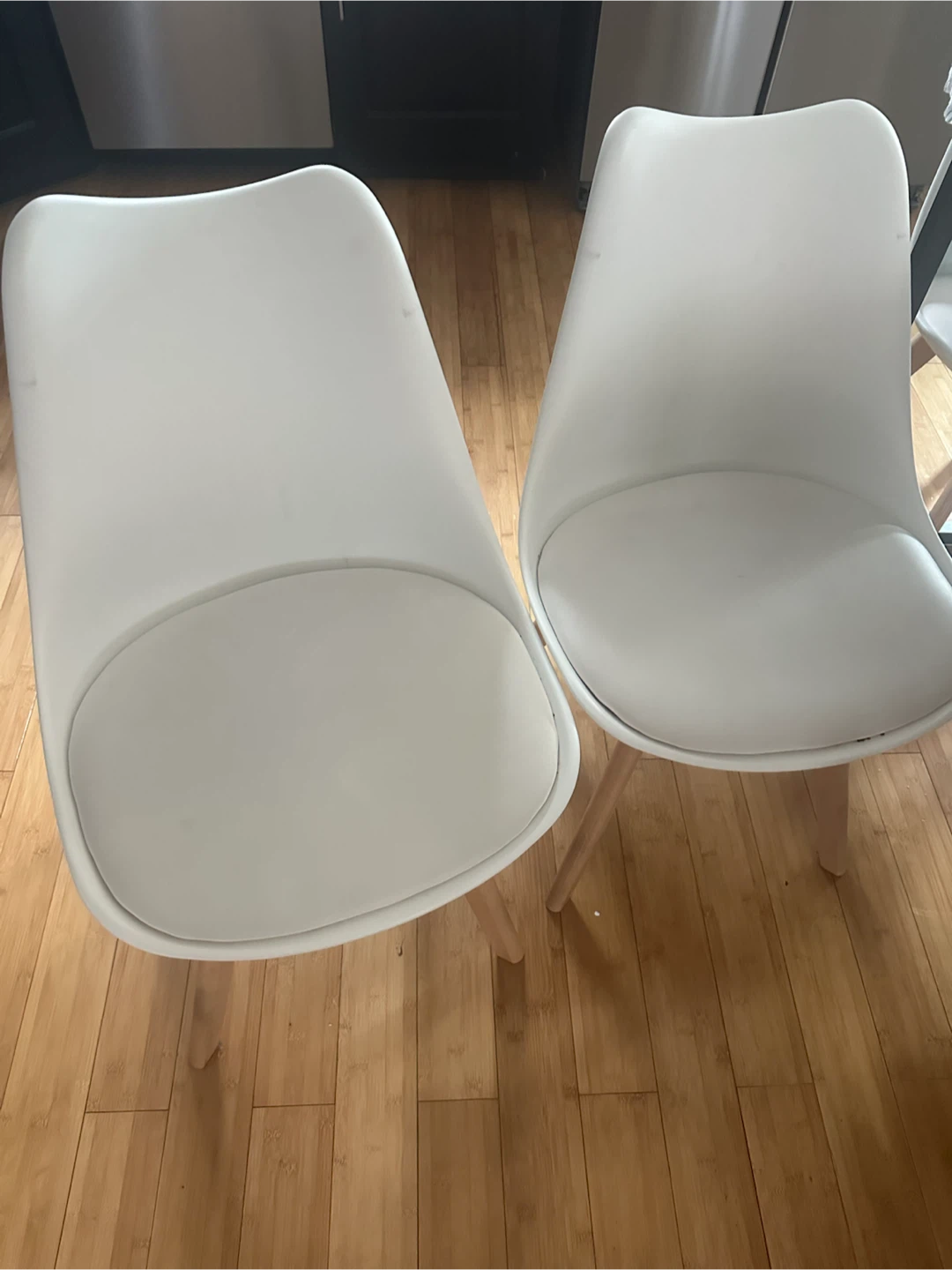 2 White Dining Chairs - photo 2