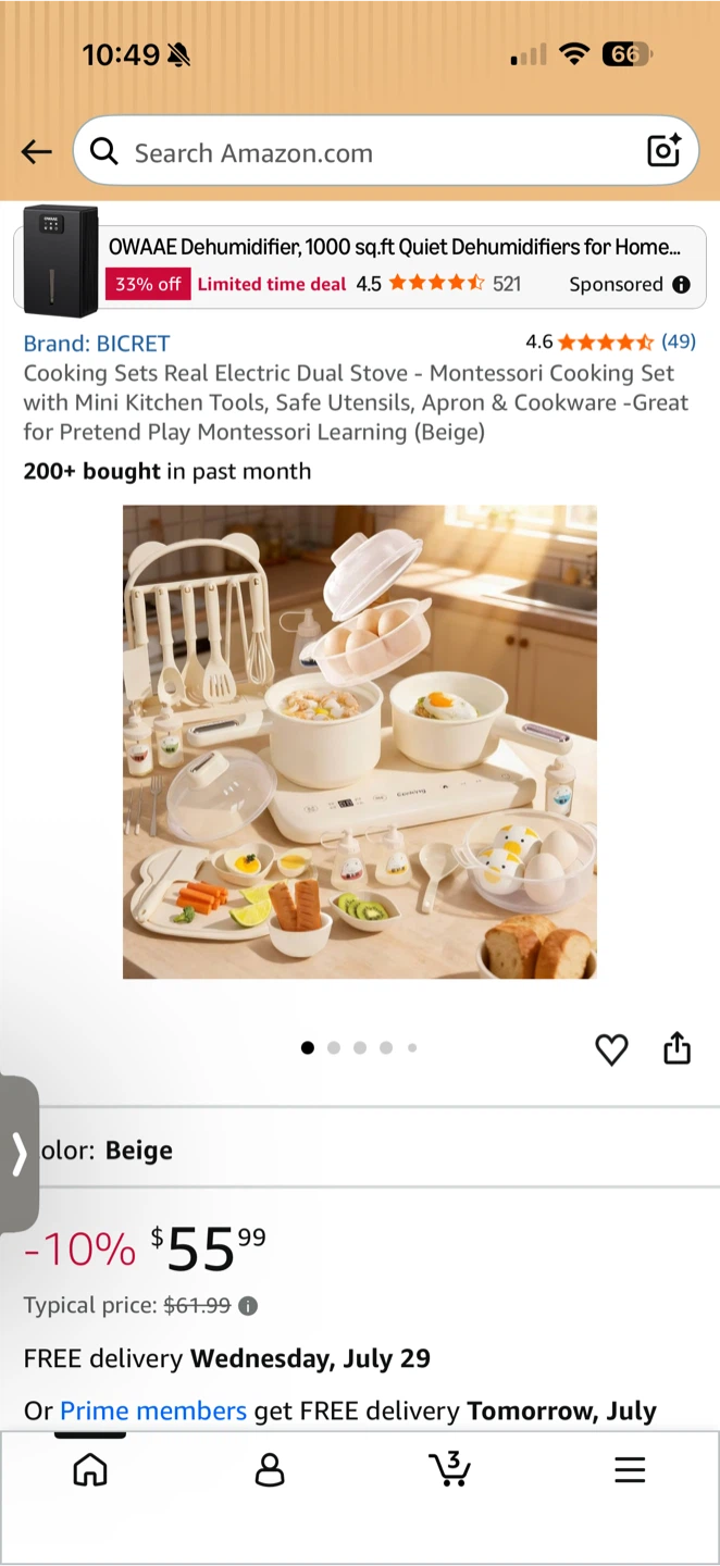 BICRET Montessori Cooking Set for Kids