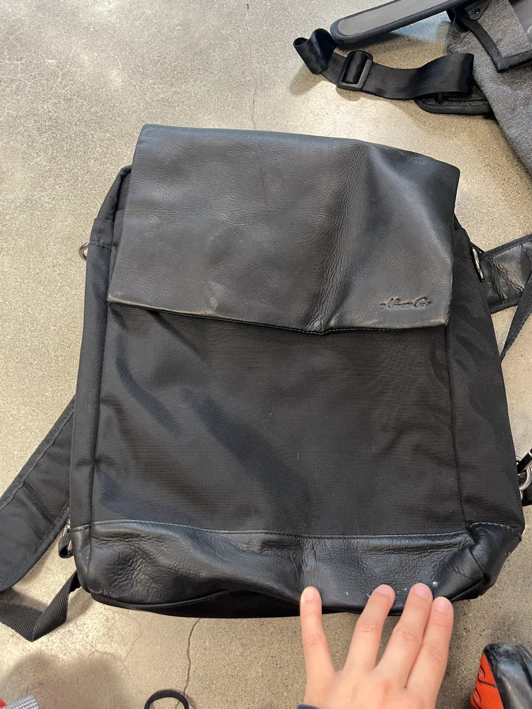 Kenneth Cole Black Backpack