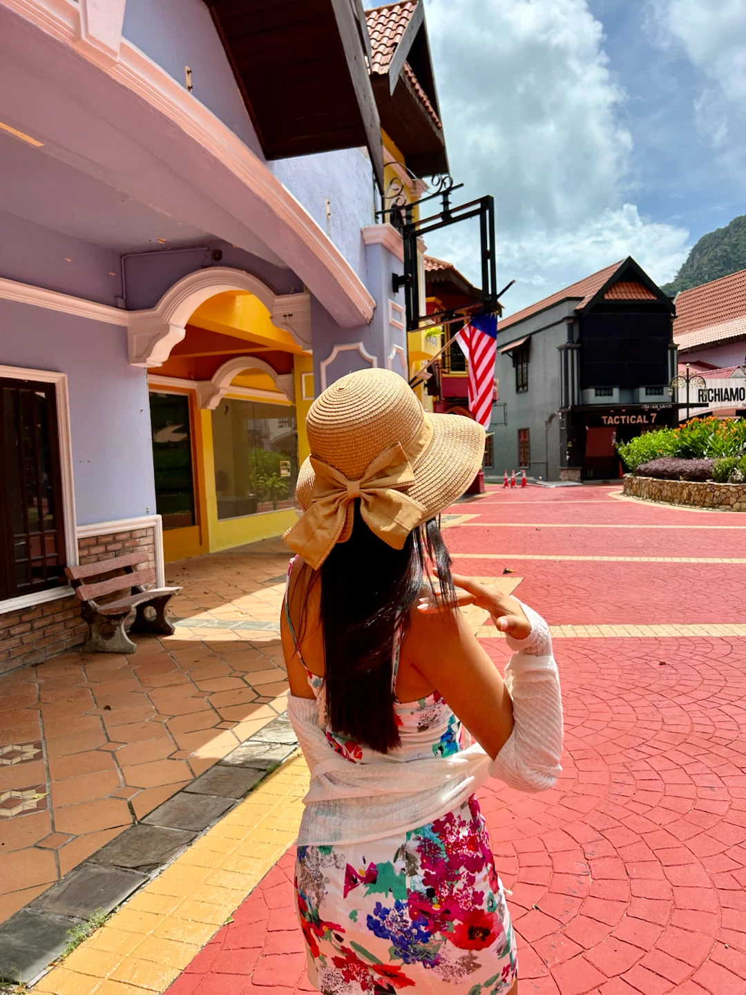 Straw Sun Hat with Bow