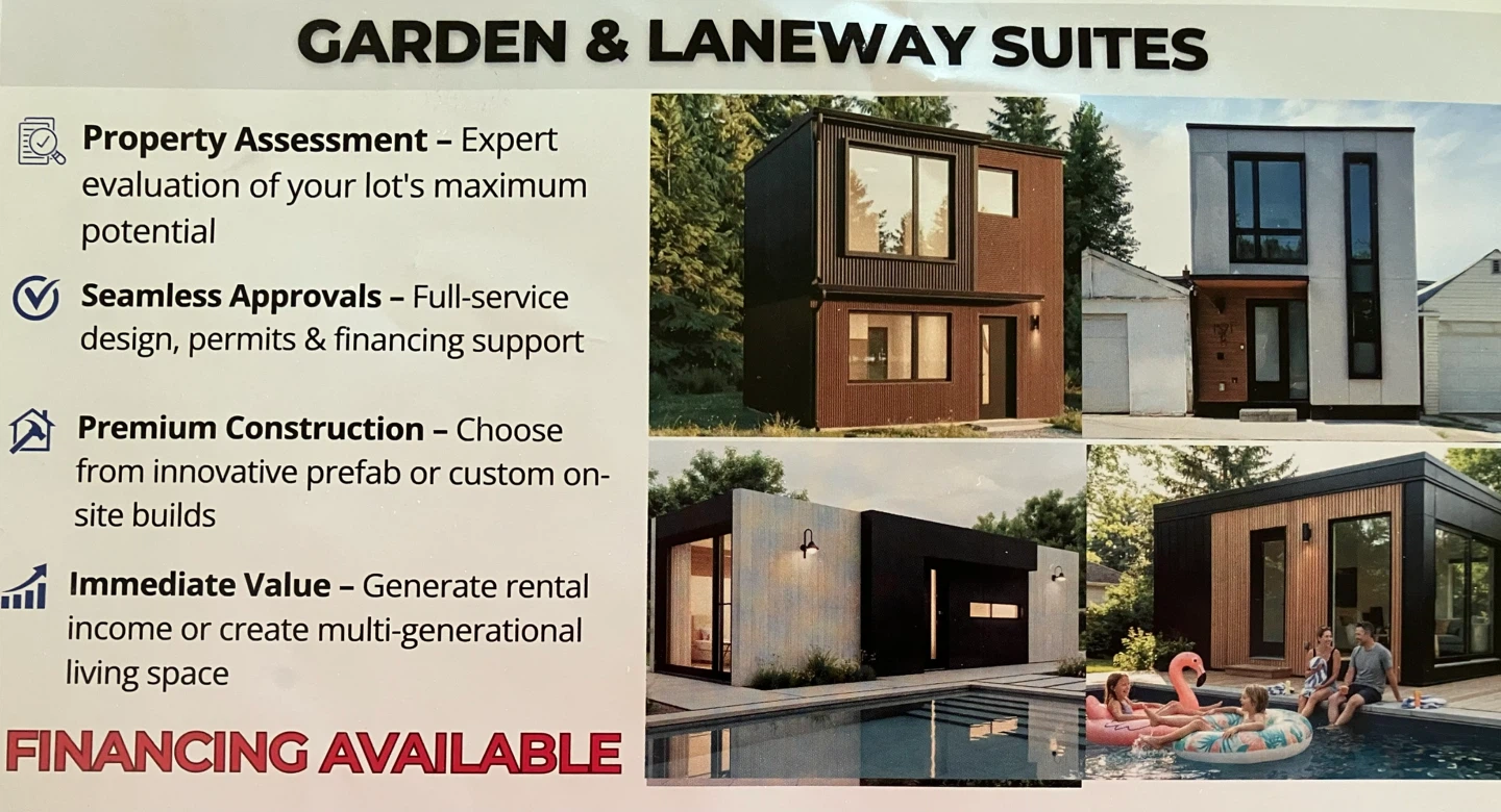 Garden & Laneway Suites Available