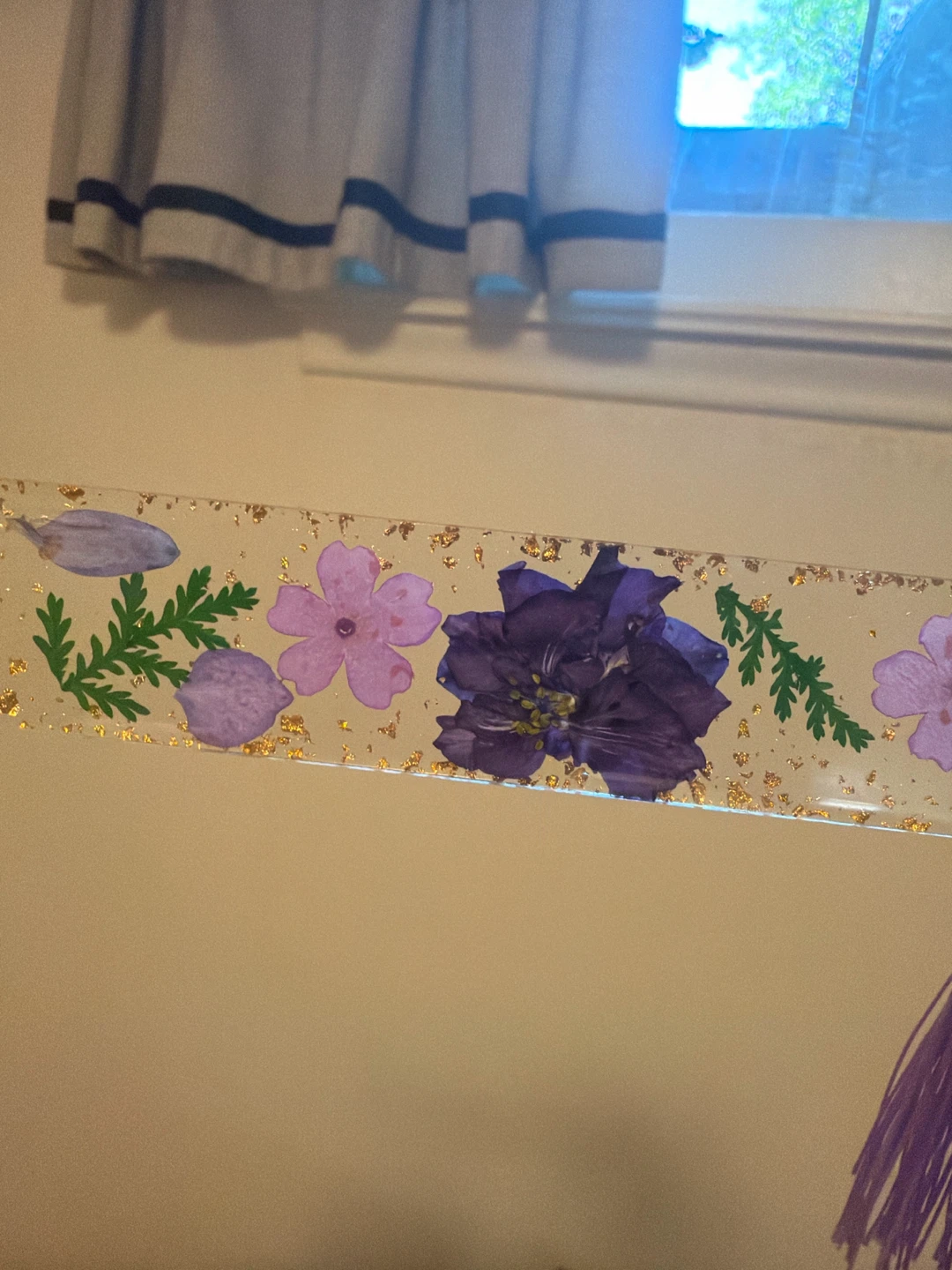 Handmade Pressed Flower Bookmark - photo 2