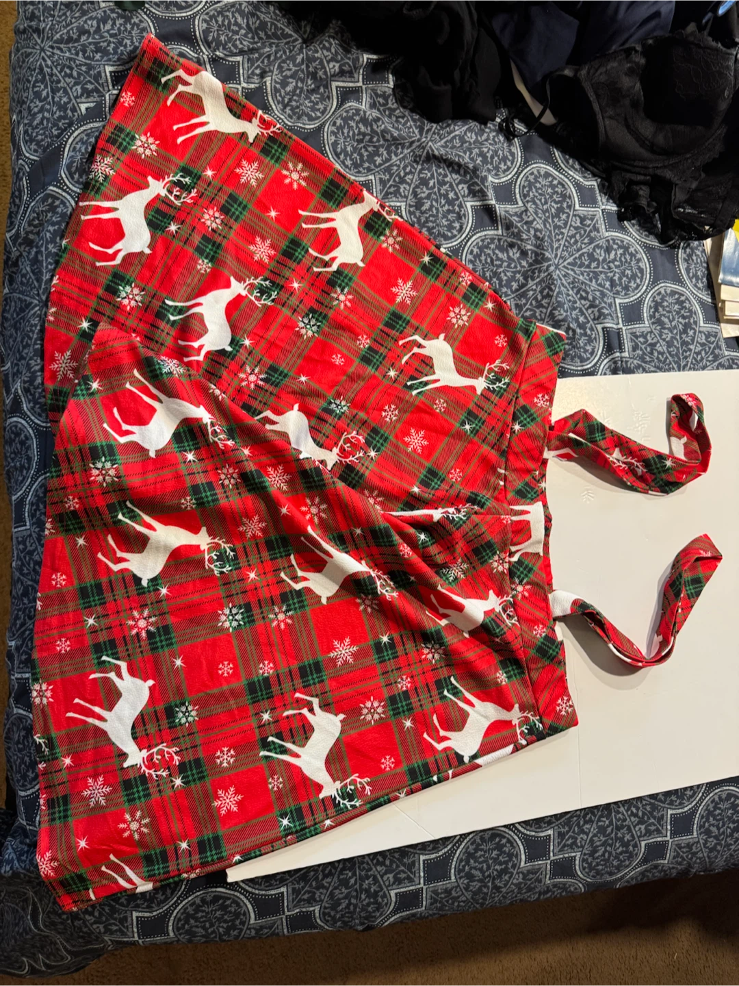 SHEIN Plaid Reindeer Christmas Skirt 4XL