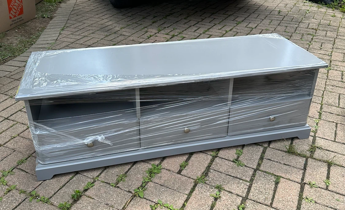 Like 🆕- IKEA Grey Storage Bench with 3 Drawers