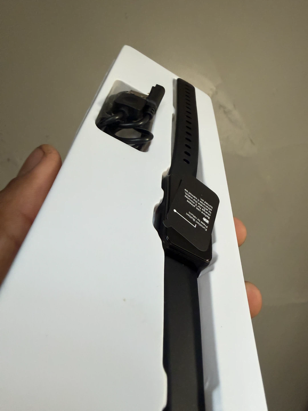 Black Smart Watch with Charging Cable - photo 3