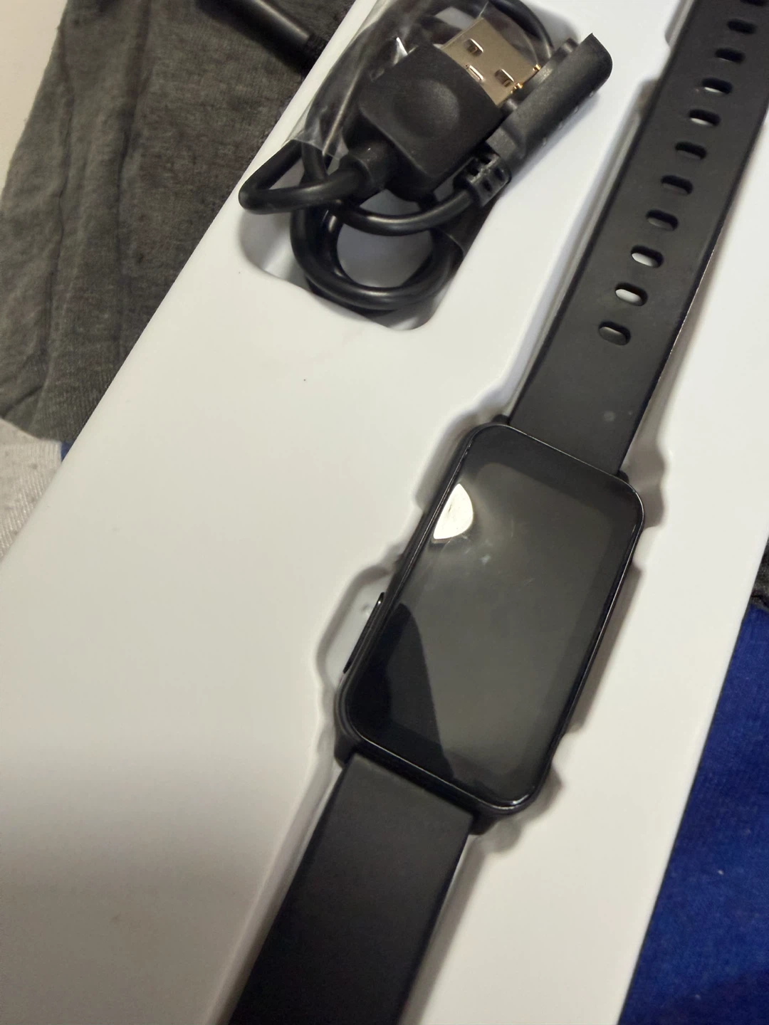 Black Smart Watch with Charging Cable - photo 4