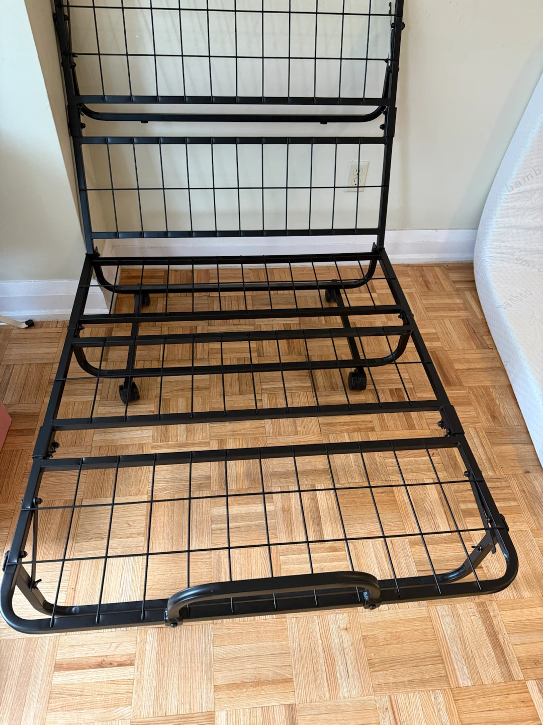 Foldable Bed Frame + FREE Bamboo Mattress – $69 (Pickup Only) - photo 4