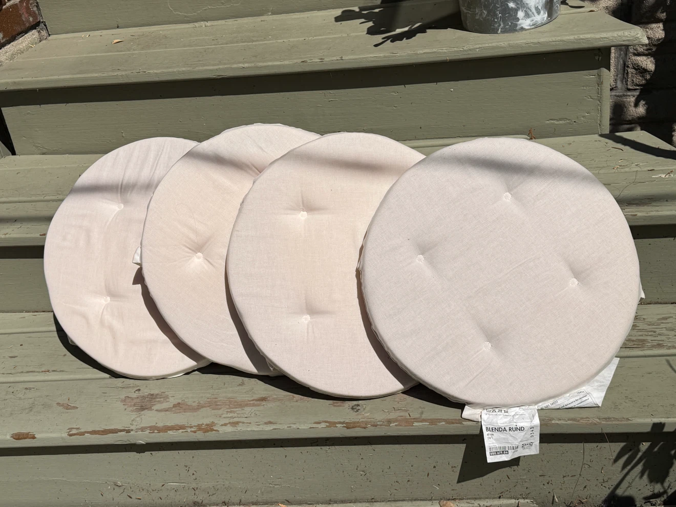 IKEA BLENDA RUND Round Seat Cushions (Set of 4)