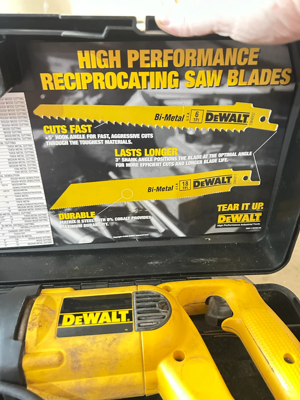 DeWalt High Performance Reciprocating Saw Blades Set