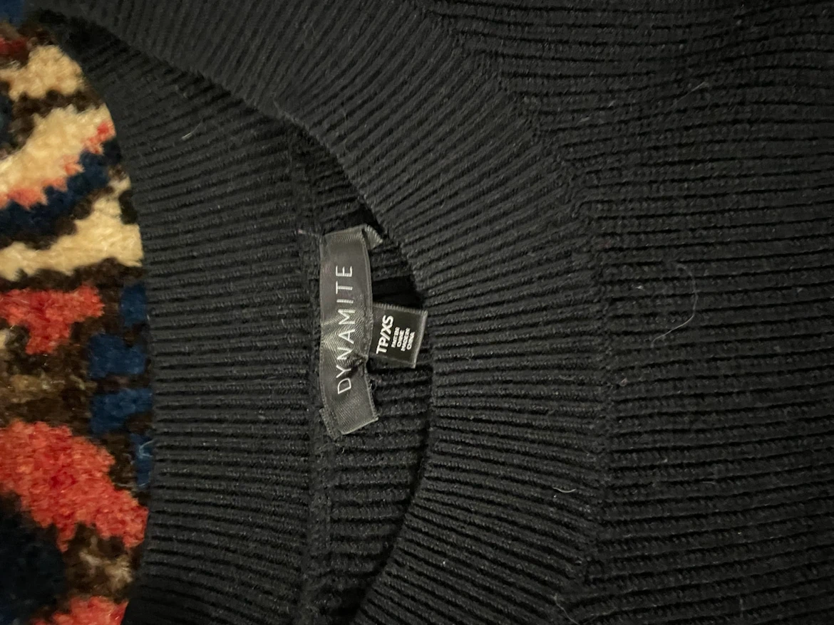 Dynamite Black Ribbed Sweater - photo 2