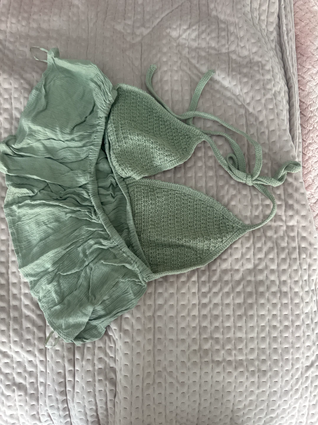 Garage Women's Green Crochet Halter Top - photo 2