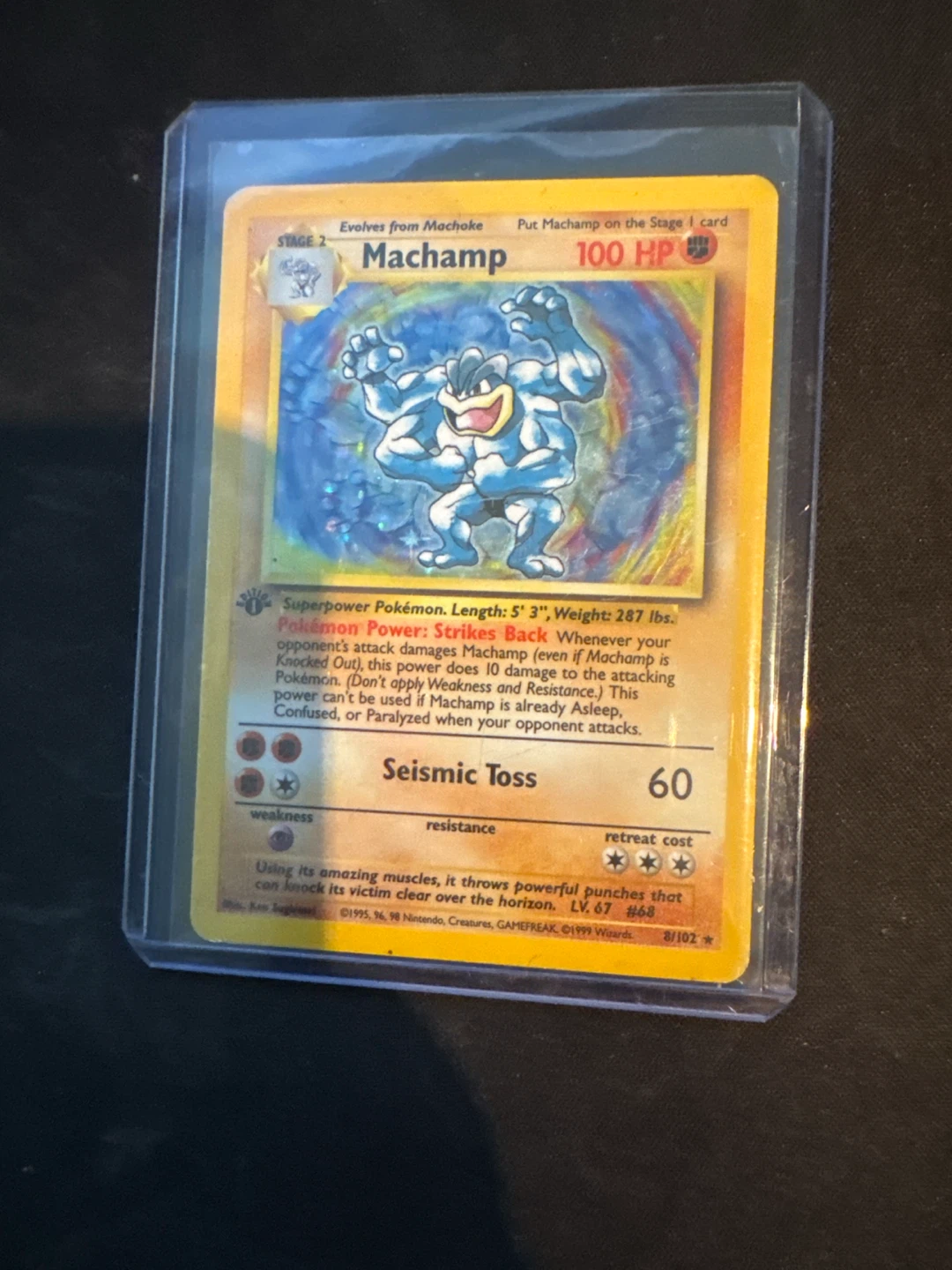 1999 Pokémon Machamp 8/102 Trading Card