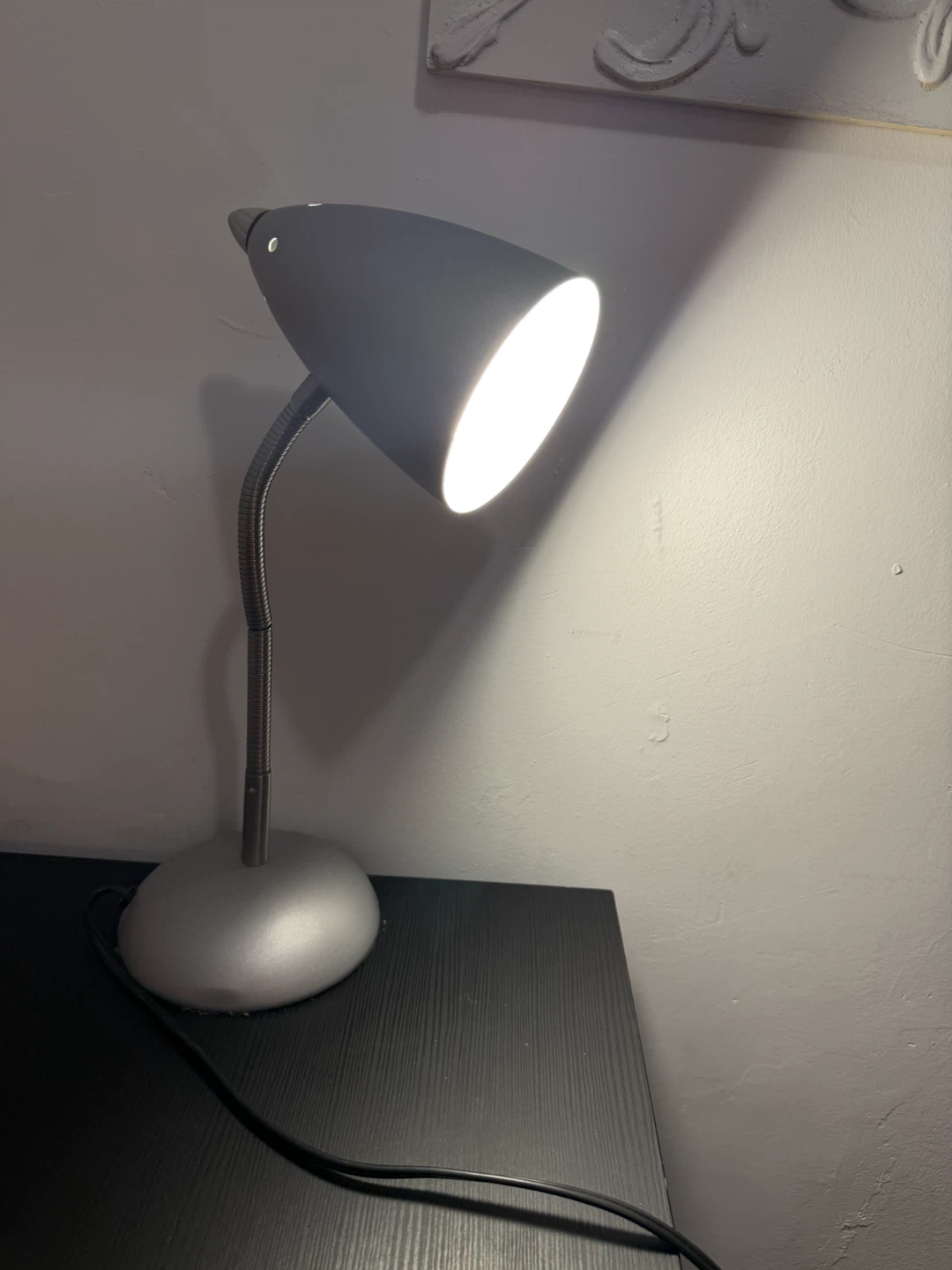Silver Gooseneck Desk Lamp / Reading Light (Working) - photo 3