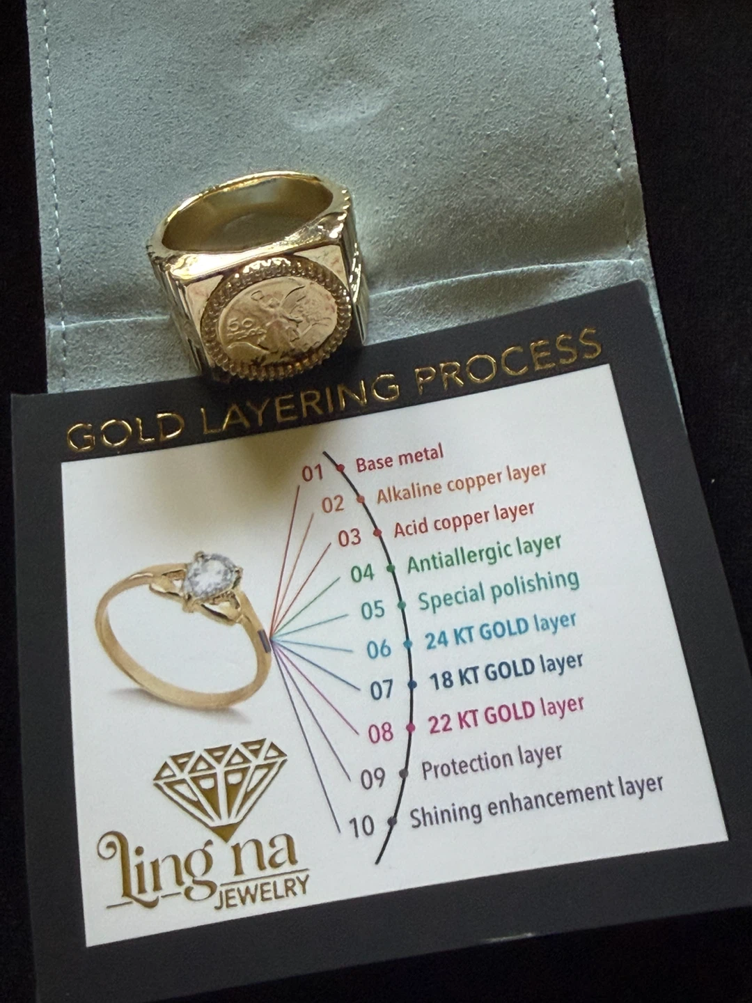 Gold-tone ring - photo 3