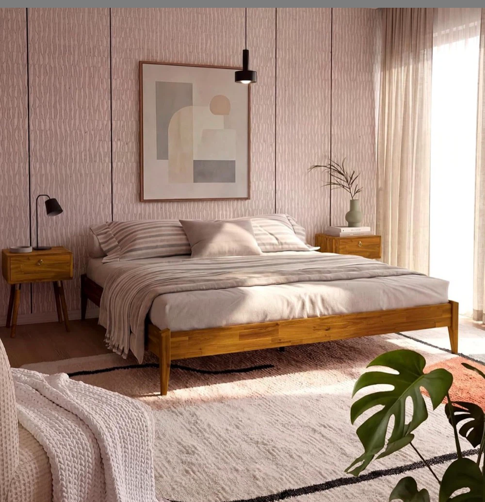 BME DINKEE WOODEN KING BED FRAME