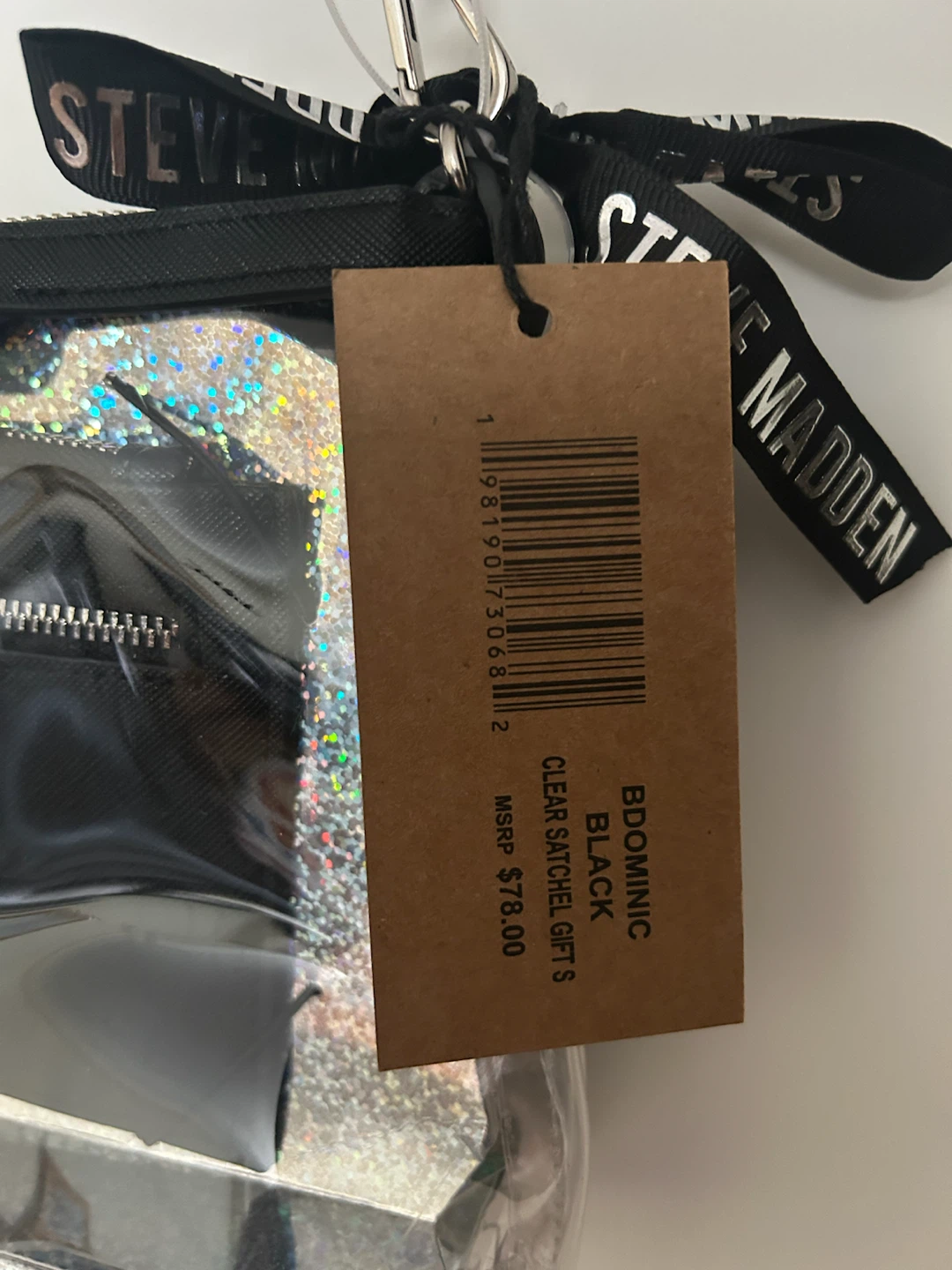 Steve Madden Bdominic Clear Satchel Gift Set - Black - photo 4