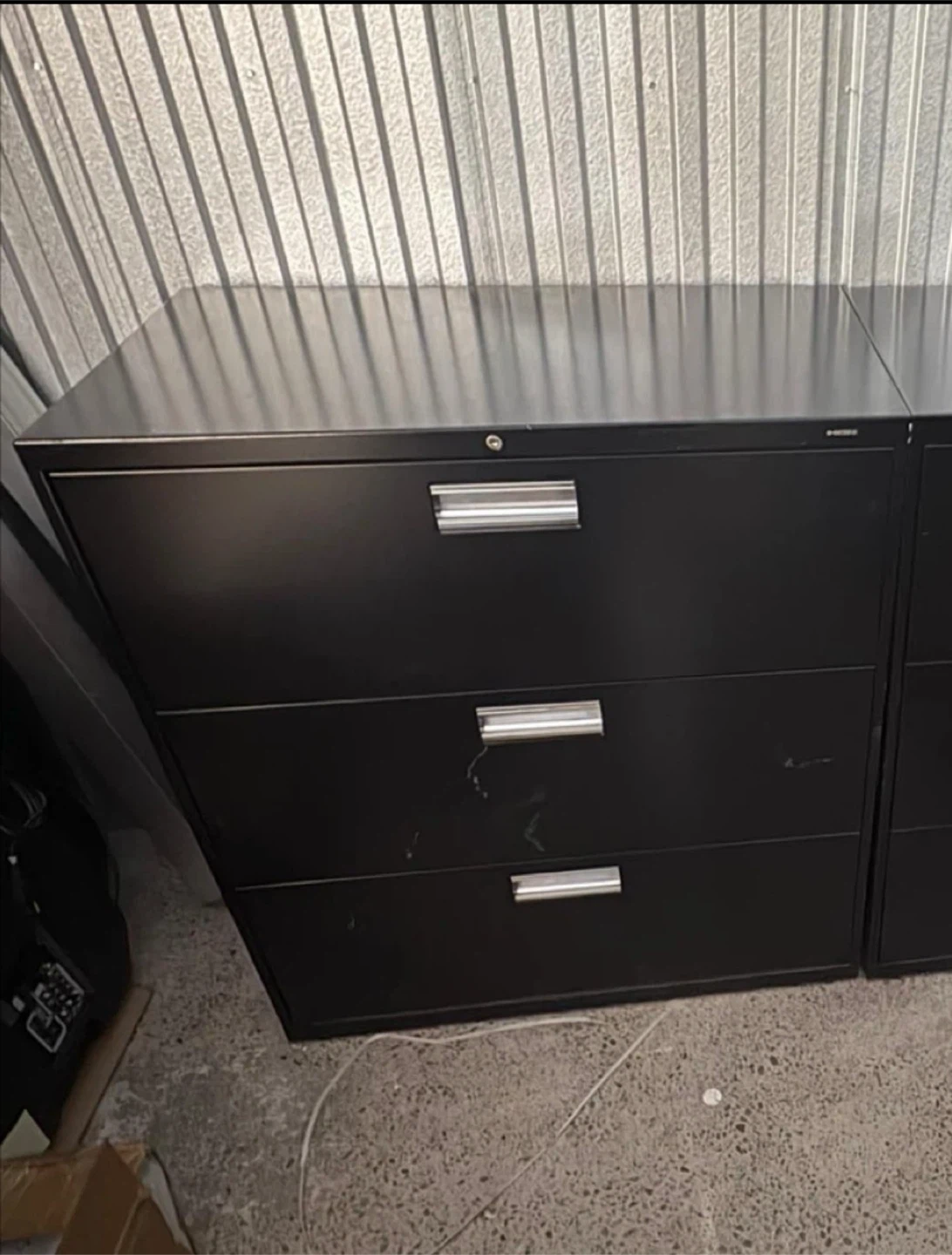 Black 3-Drawer Filing Cabinet