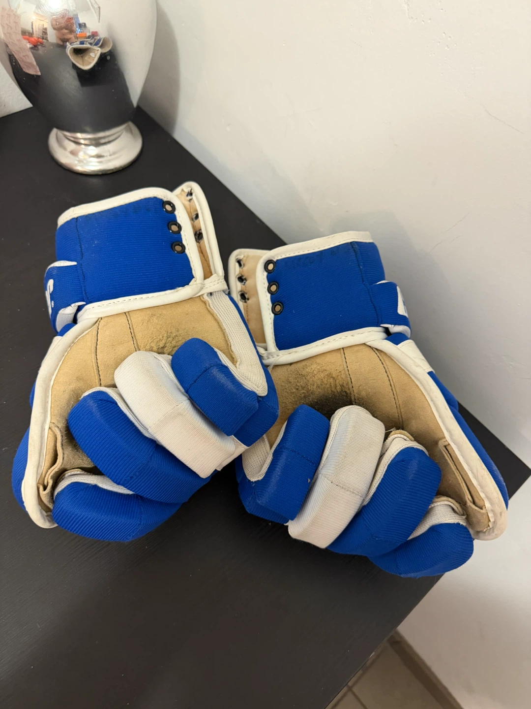 Cooper Nylon Adult Hockey Gloves - Royal Blue / White - photo 3