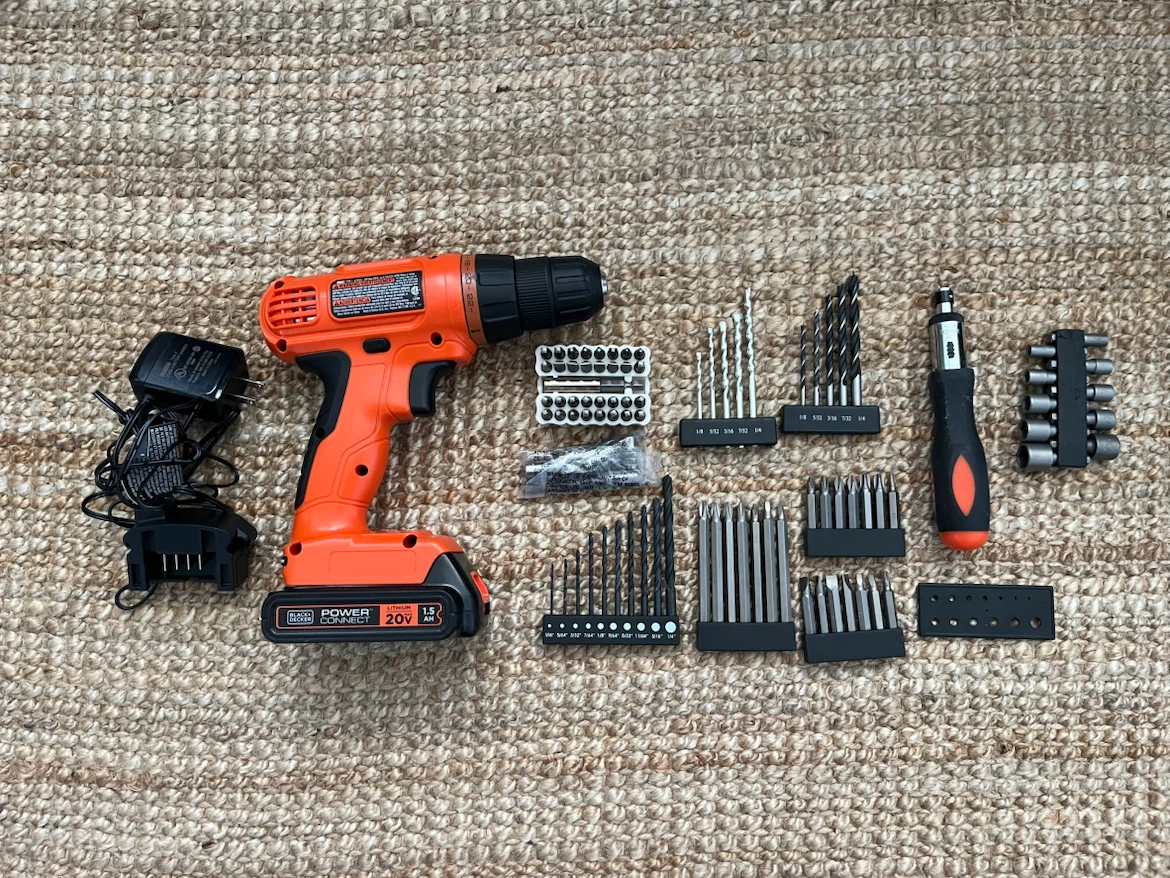 BLACK+DECKER 20V MAX Cordless Drill Kit, 100 pc.