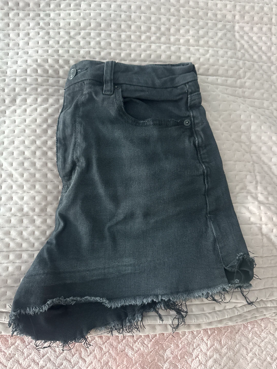 American Eagle Black Denim Cutoff Shorts