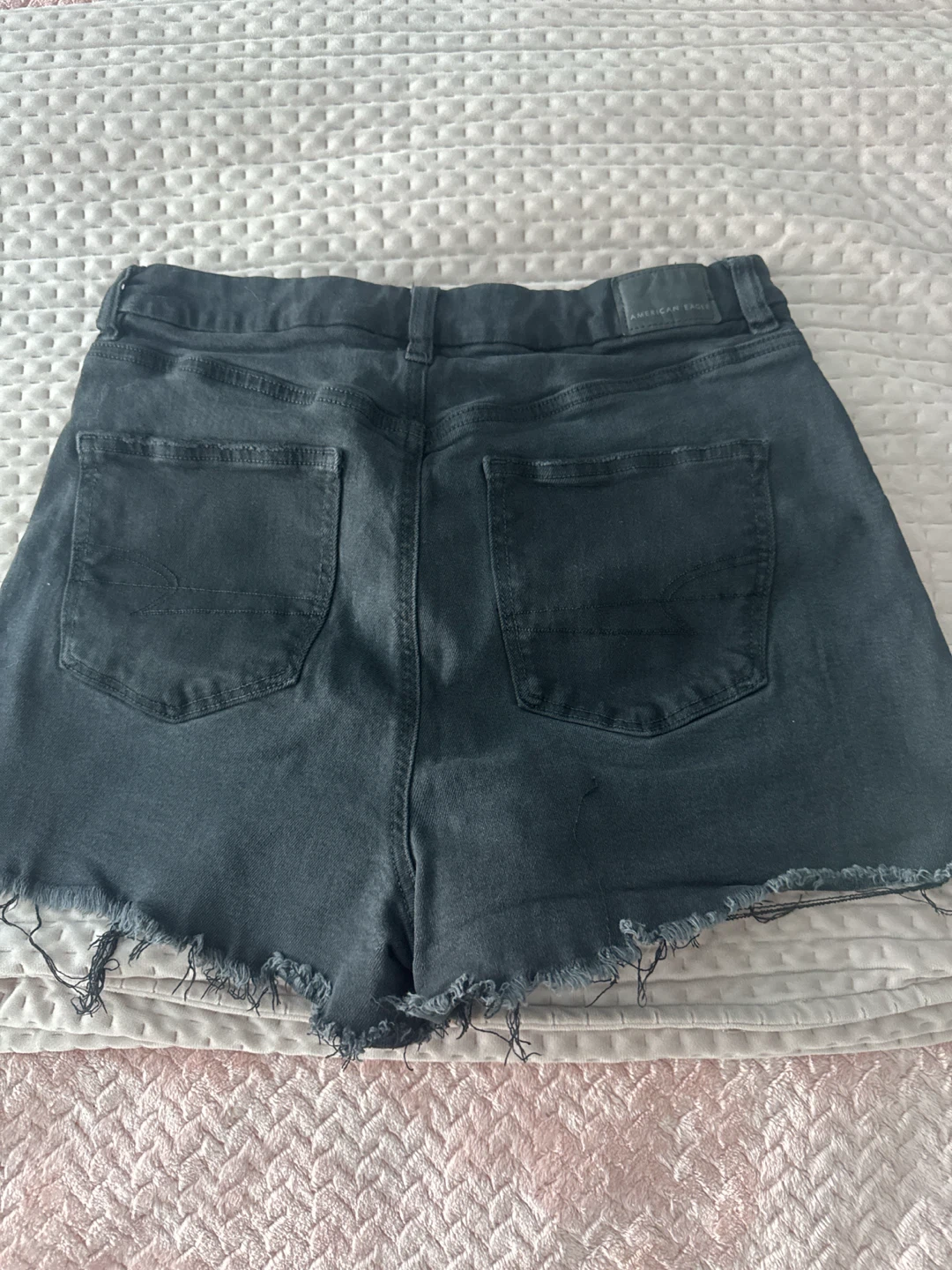 American Eagle Black Denim Cutoff Shorts - photo 3