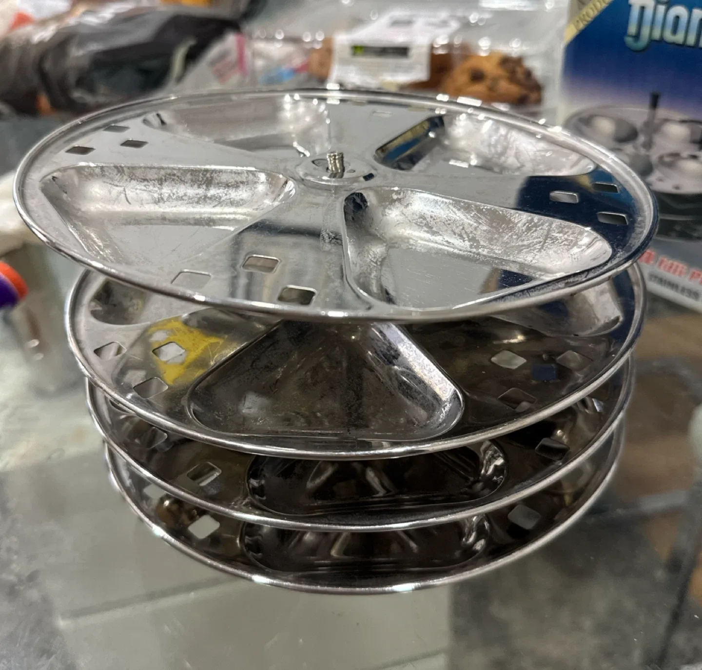 Diamond Maxima Stainless Steel Idly Plates (5 Plates) - photo 3