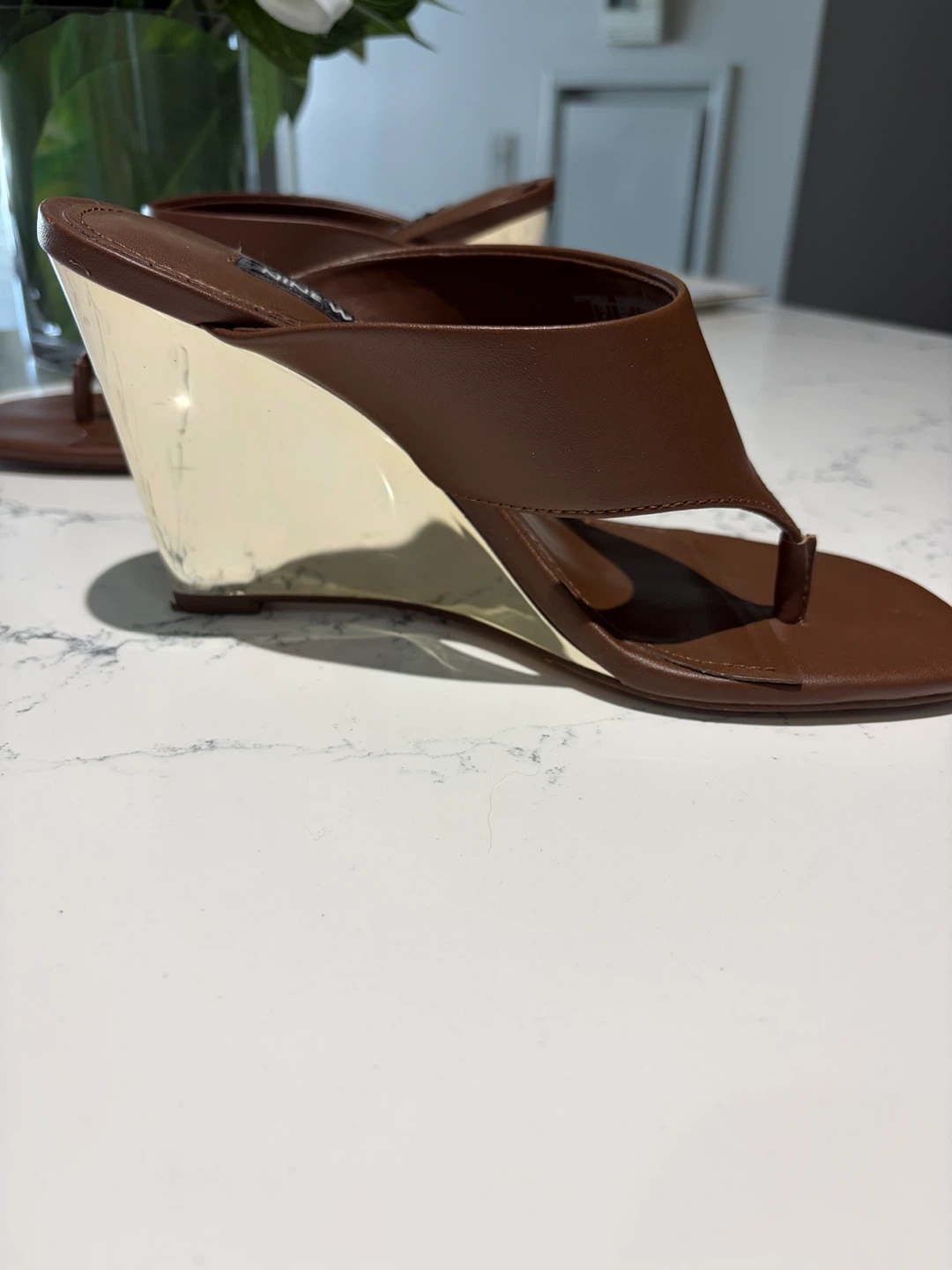 Nine West Brown Wedge Mules - photo 2