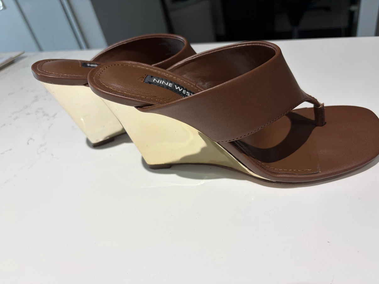 Nine West Brown Wedge Mules - photo 5