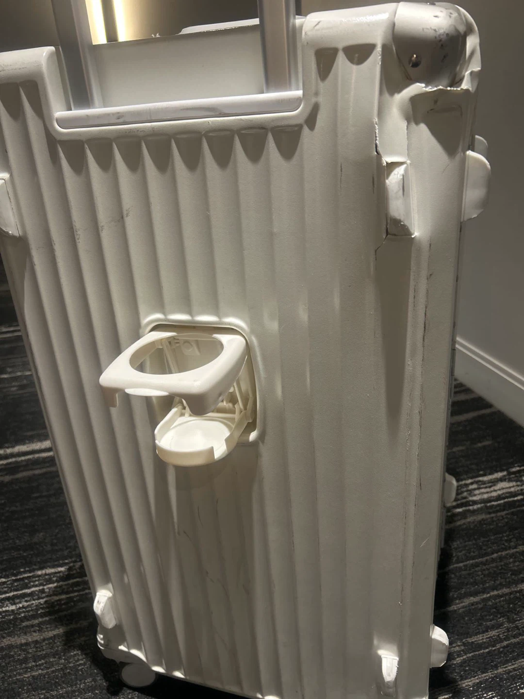 30" checked suitcase