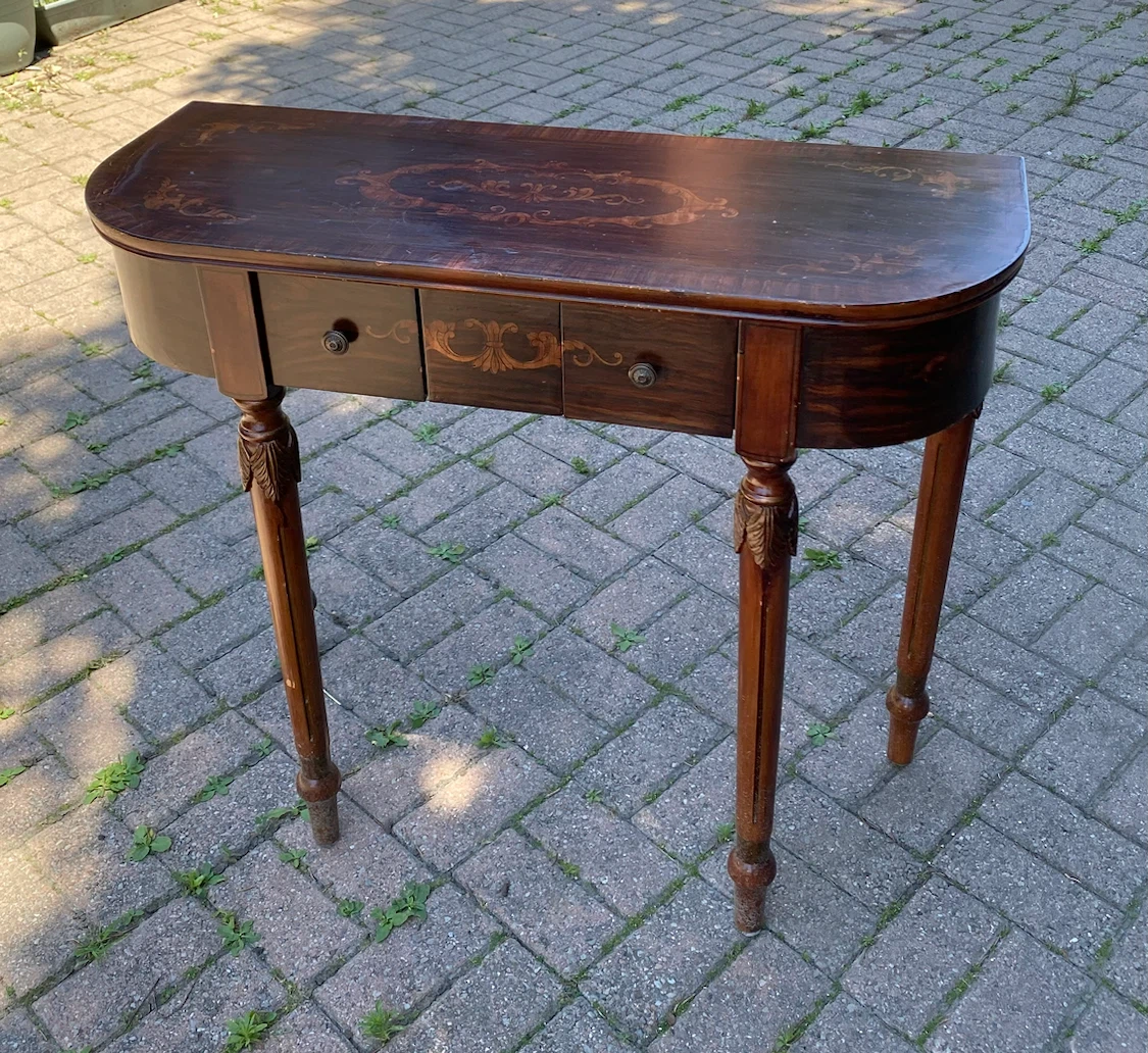 Antique Console Table with Drawers