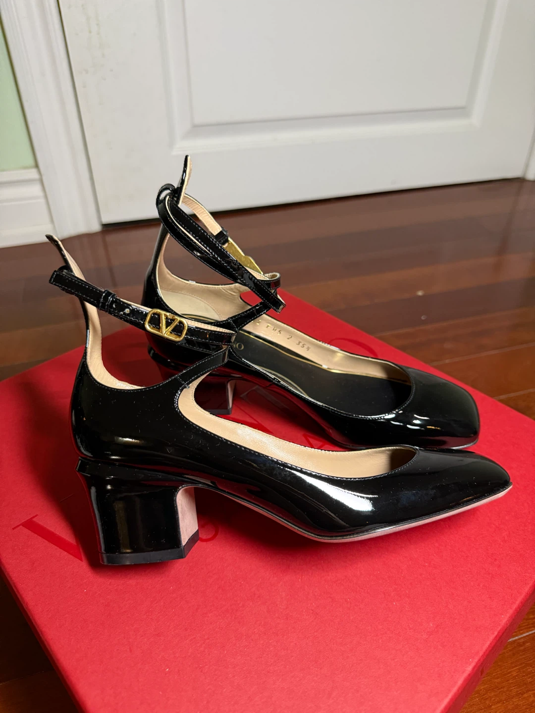 Valentino Garavani Black Patent Mary Jane Heels