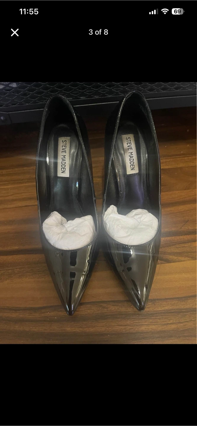 Steve Madden Black Patent Stiletto Heels