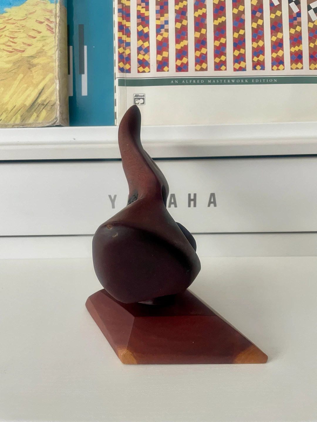 Signed Reggie Medford Abstract Mahogany Sculpture - photo 3