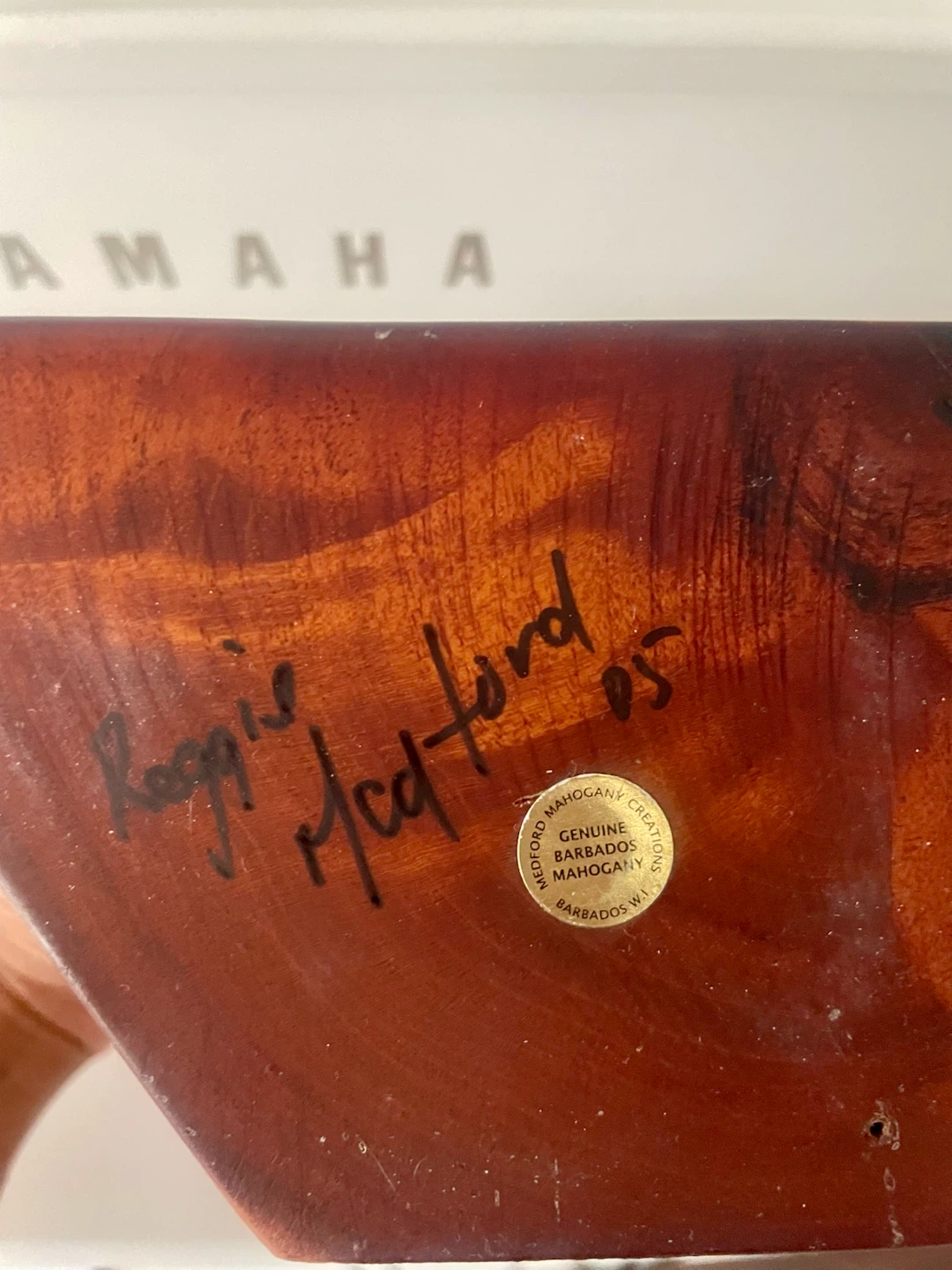 Signed Reggie Medford Abstract Mahogany Sculpture - photo 4