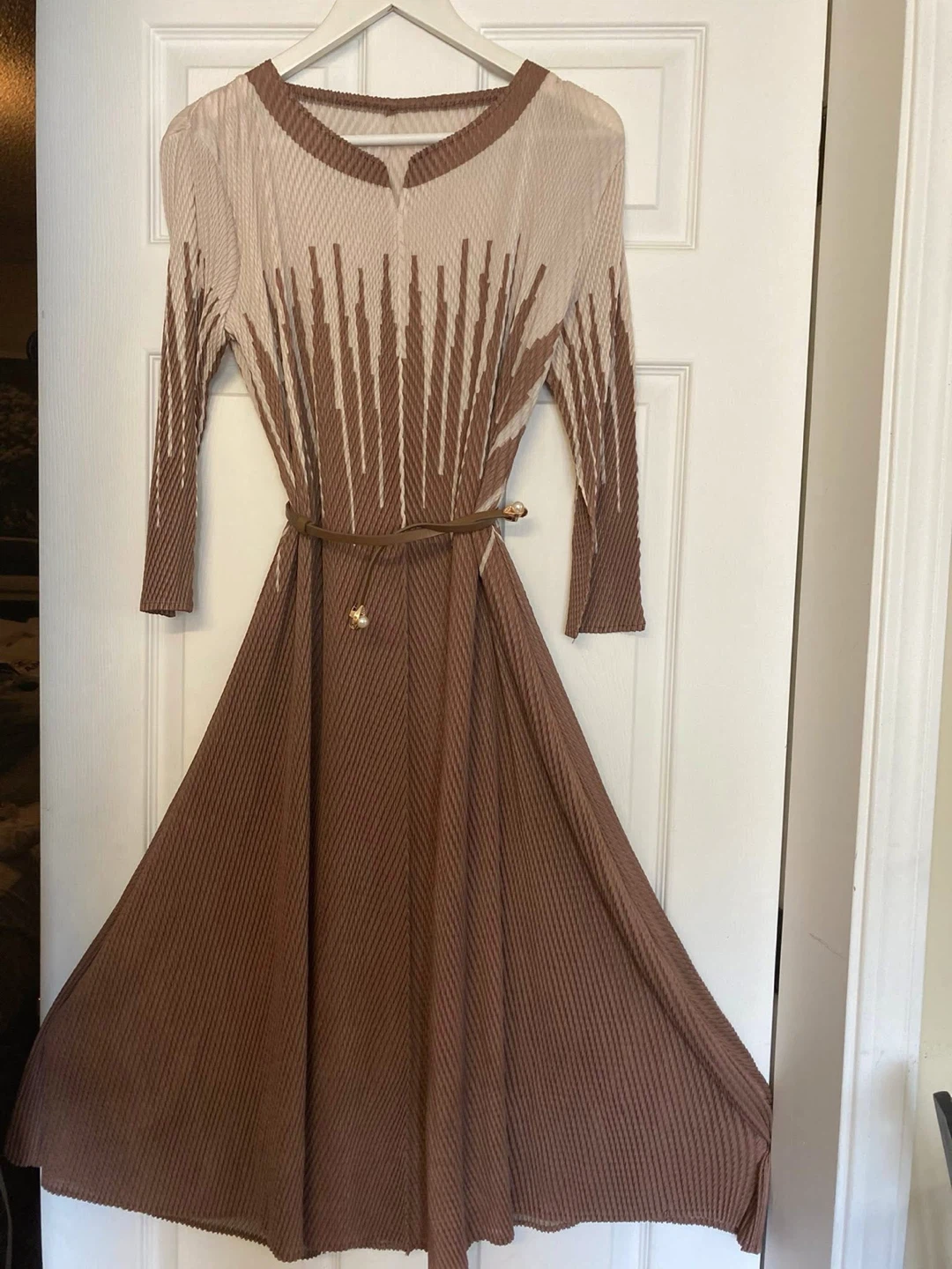 Pleated Midi Dress