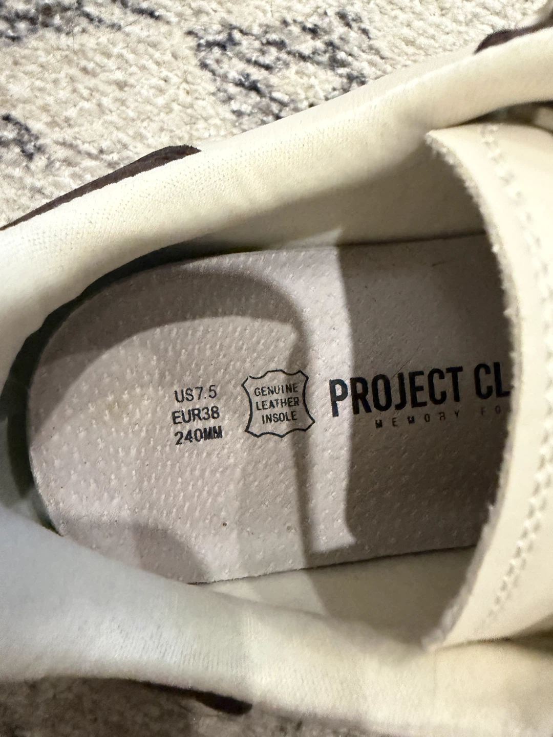 PROJECT CLOUD Memory Foam Sneakers US 7.5 Brown White - photo 5