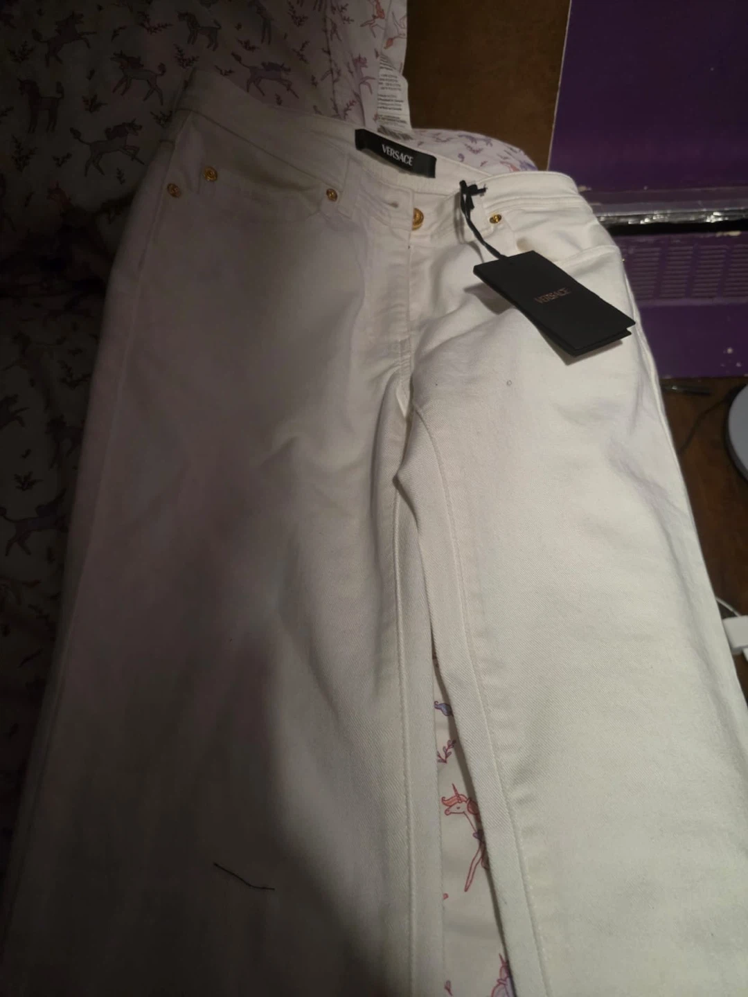 Versace White Medusa Jeans - photo 4